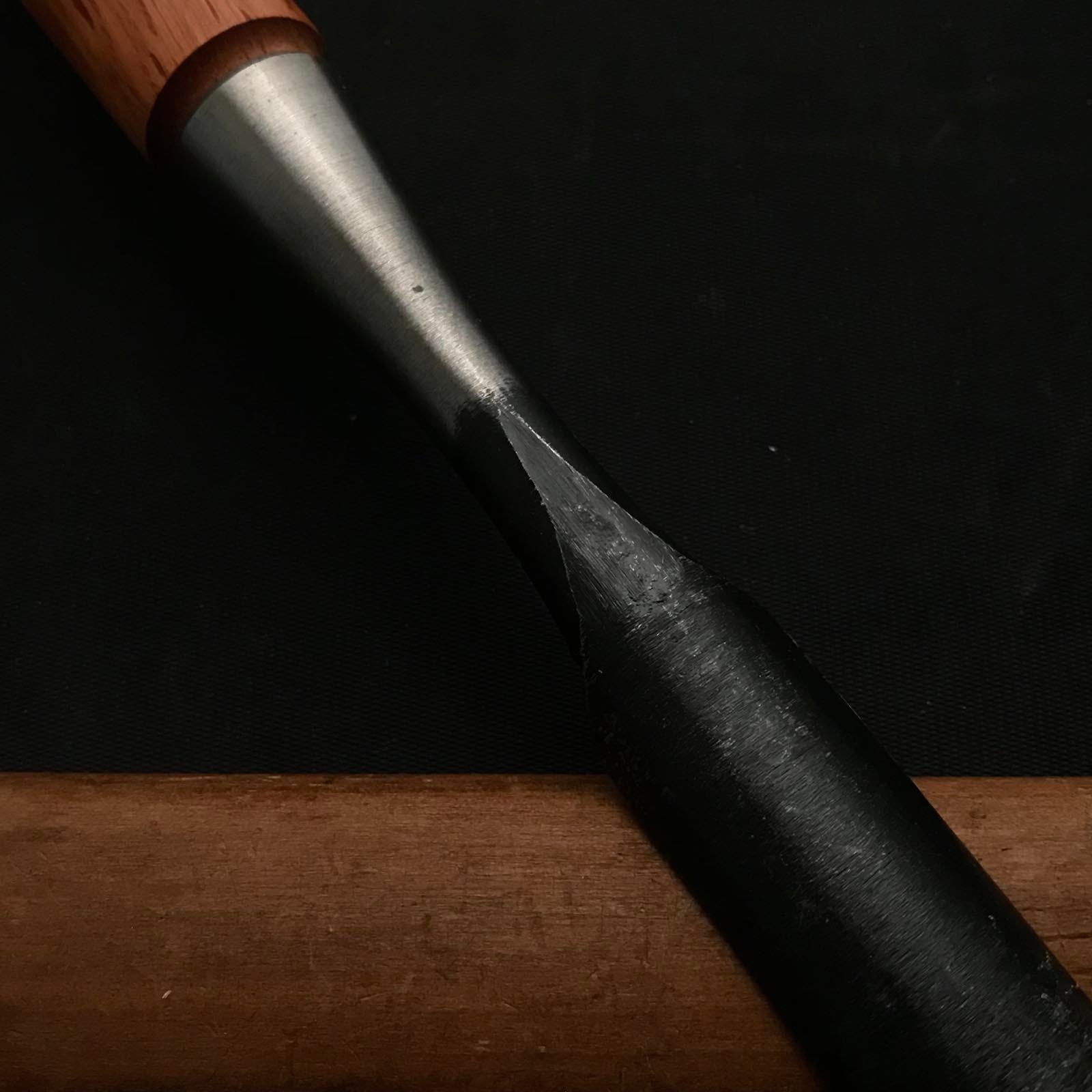 Old stock Kanetake Early works Uchimaru chisels by Takahashi Norikazu 高橋典三作 早期作品 カネ武 内丸鑿 21mm