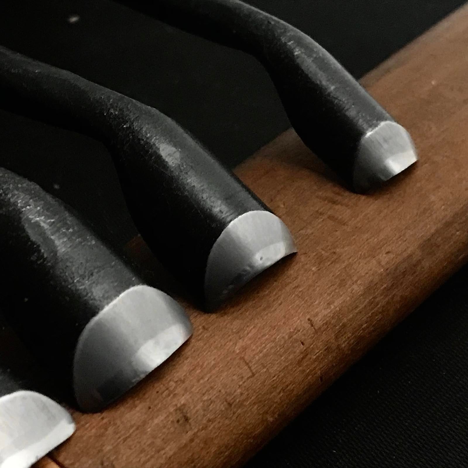 Chousei Spoon chisels Carving chisels with Blue steel 彫清 丸曲鑿 青紙鋼