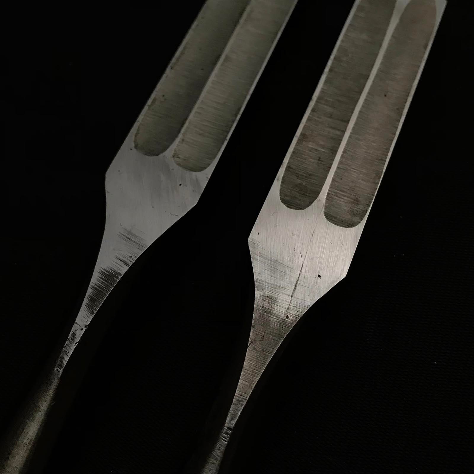 Old stock Masamune Damekiri Oblique chisels Set 正宗 イスカダメ切り鑿 セット 18mm