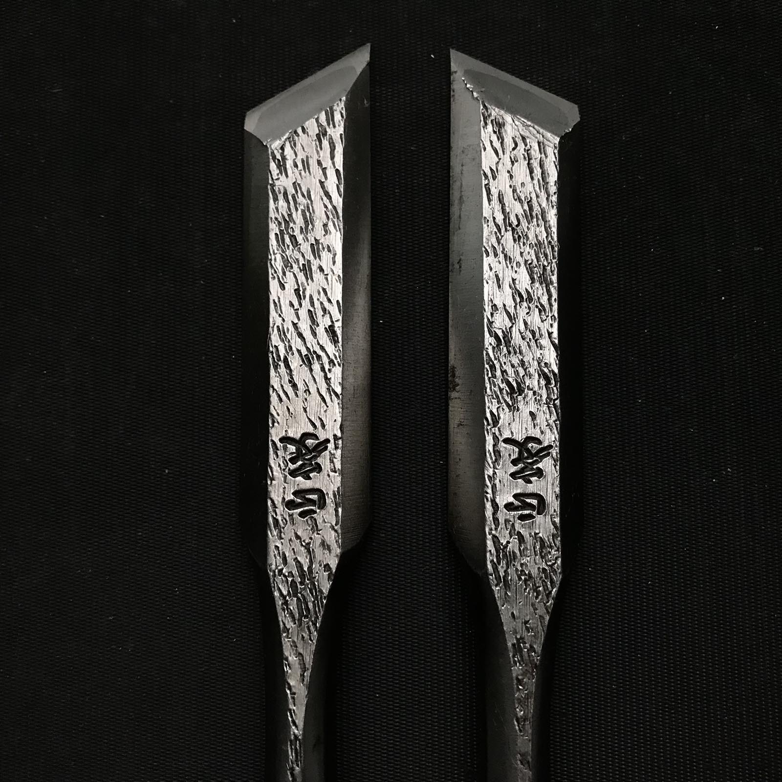 Old stock Masamune Damekiri Oblique chisels Set 正宗 イスカダメ切り鑿 セット 21mm
