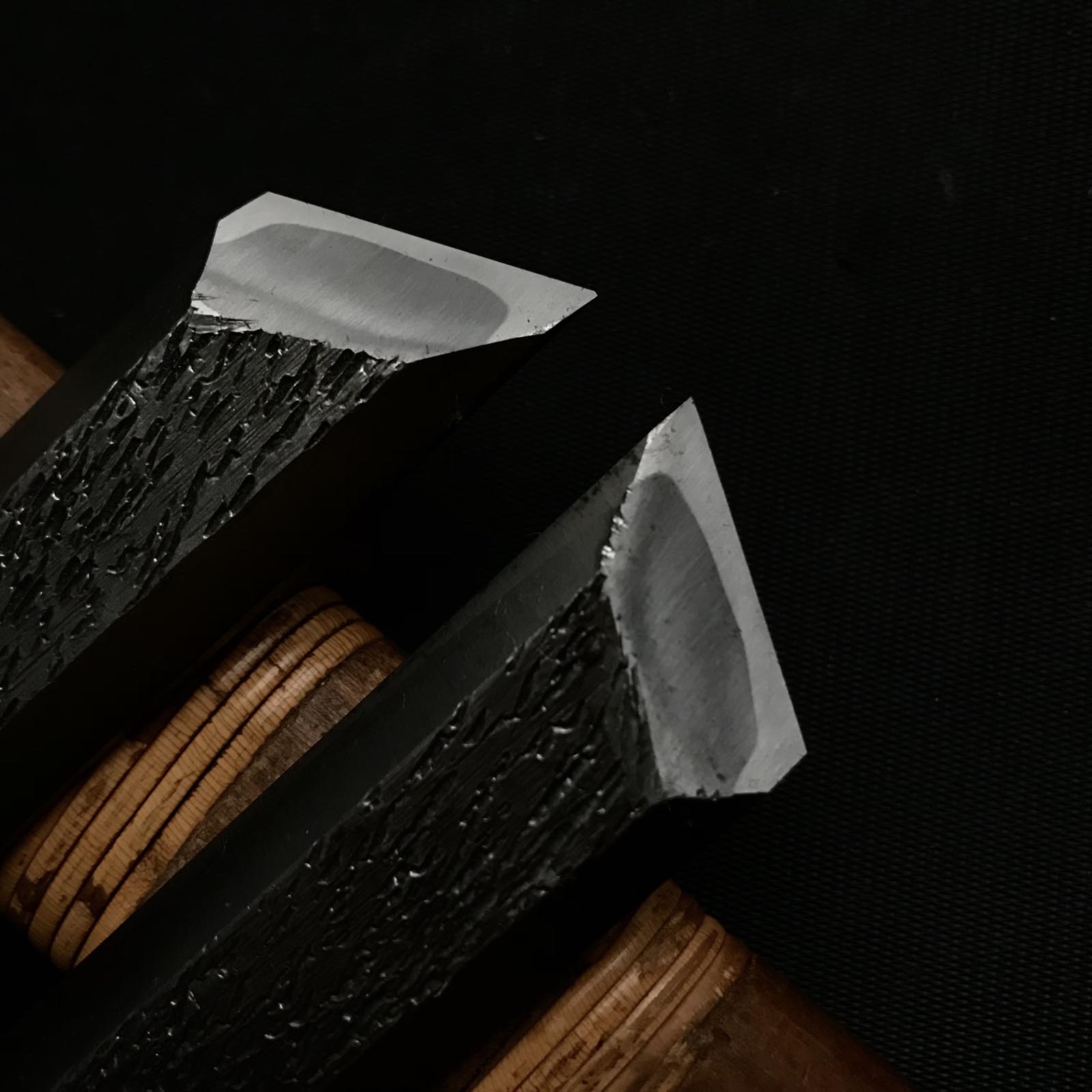 Old stock Masamune Damekiri Oblique chisels Set 正宗 イスカダメ切り鑿 セット 21mm