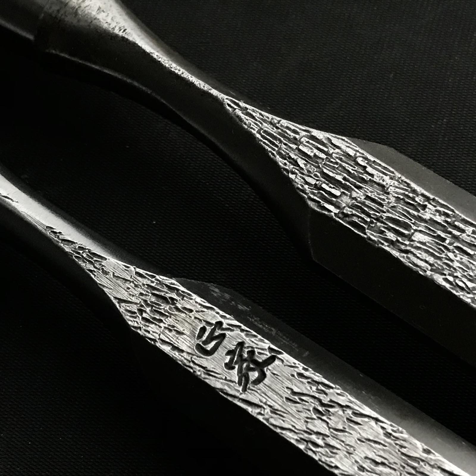 【古道具の流用】 三裏剣先式鑿 道具再利用 三つ裏 剣先鑿 48,42,36,24mm