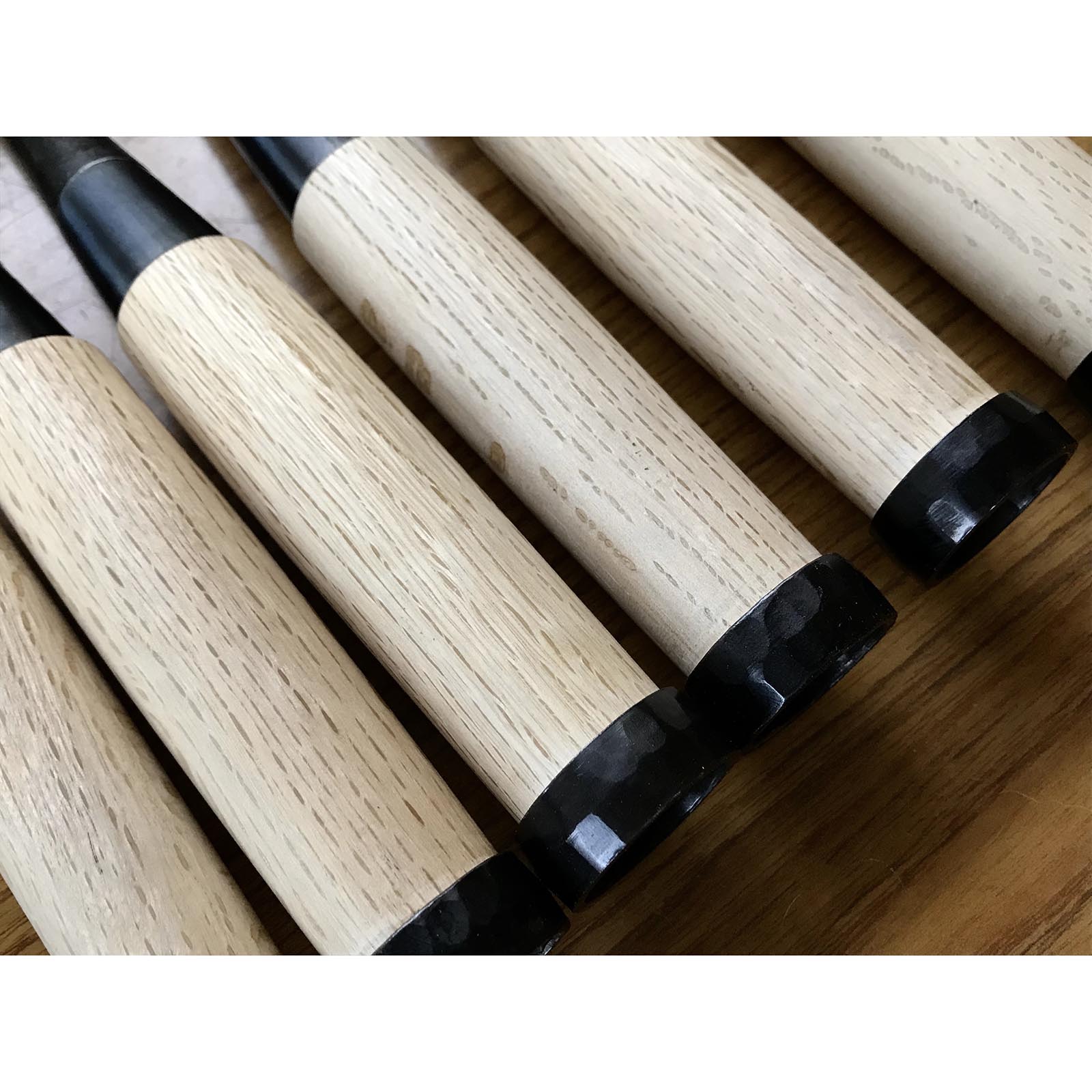 磯野信夫作 狐 叩鑿 白樫柄 Kitsune Timber chisels with white steel by Isono Nobuo Tatakinomi