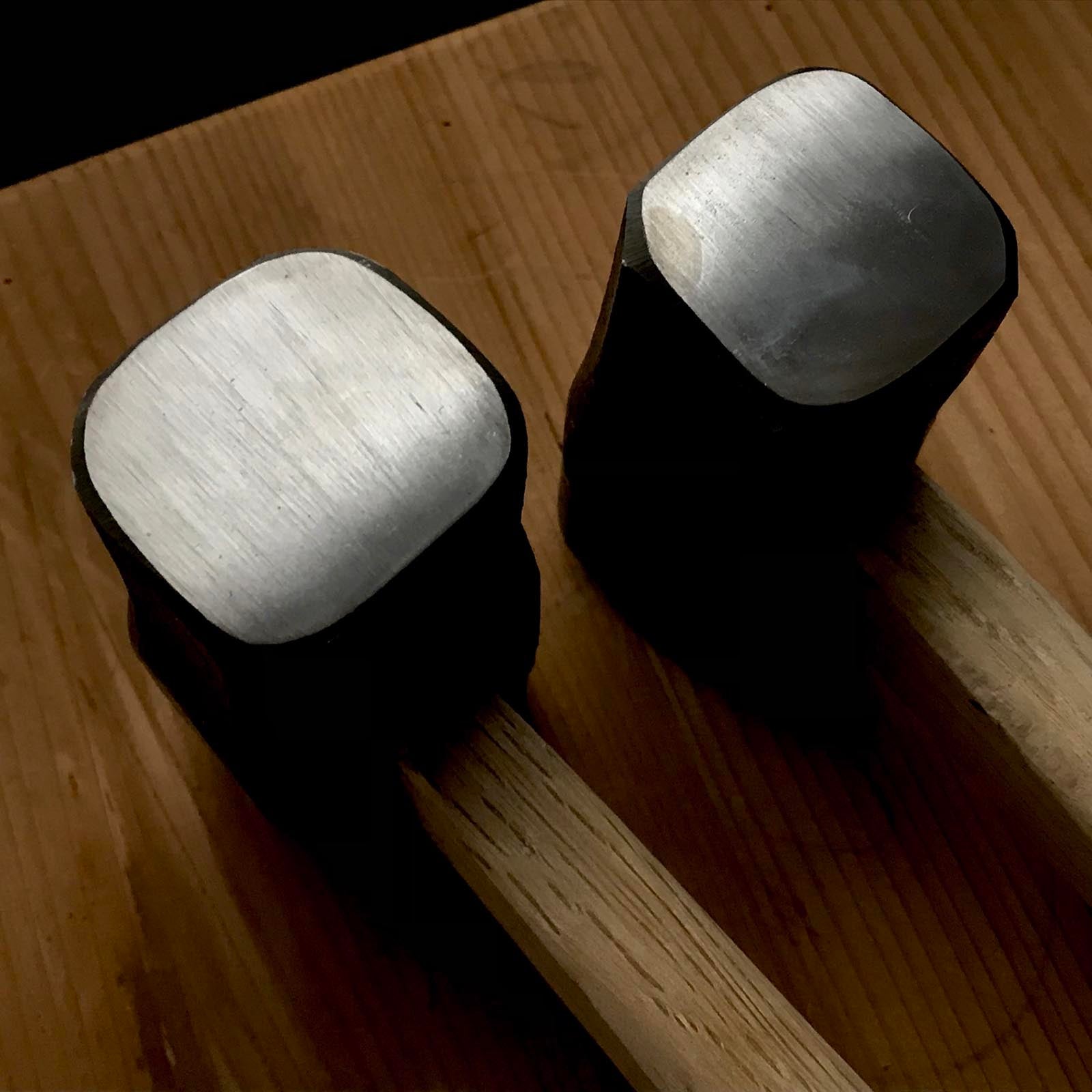 Hand made Japanese Blacksmith tools Hammer(Hitsukuri-Tsuchi) 鍛冶屋道具 火造槌 柄付 1.1kg, 1.3kg