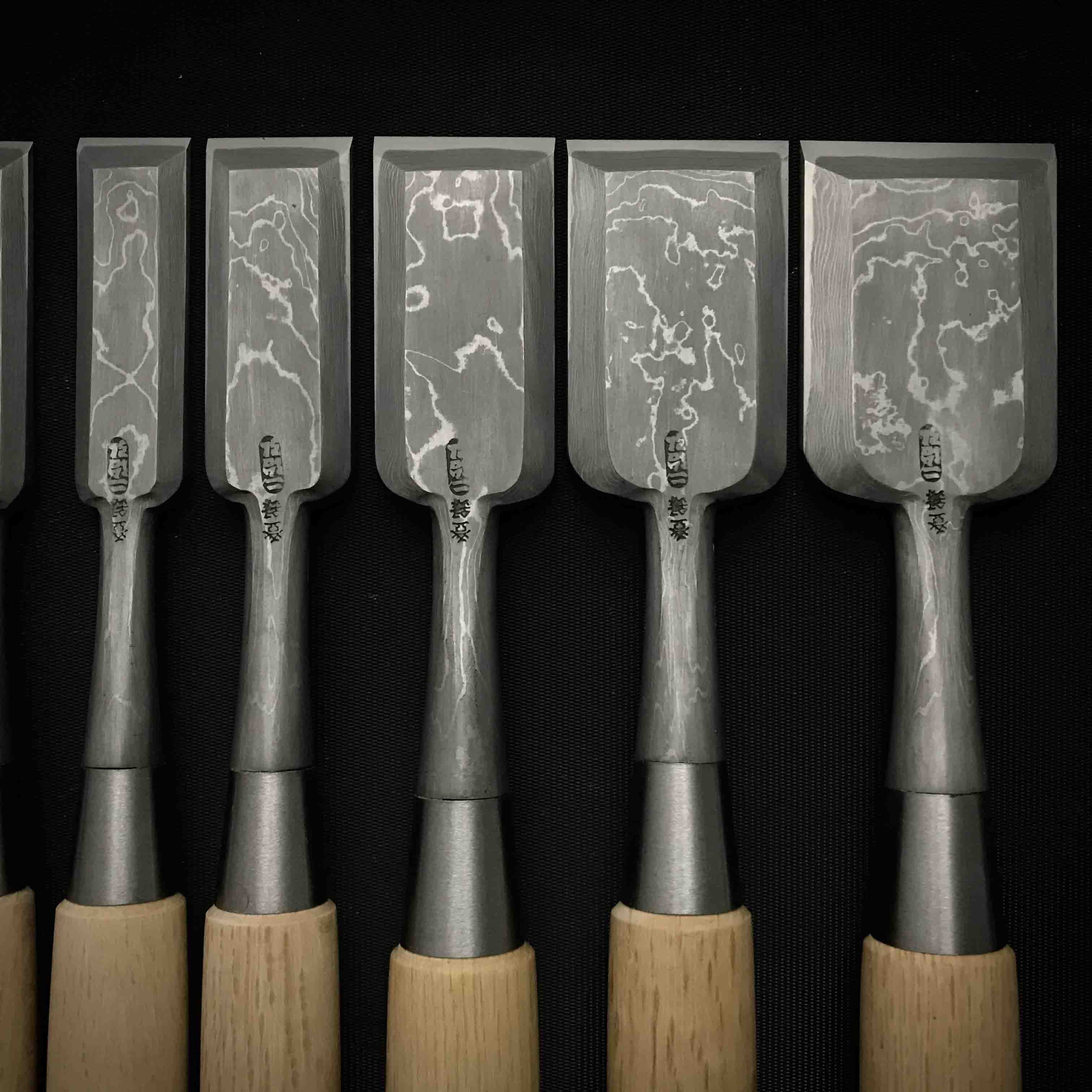 Fujihiro Kitaechi Bench chisels set by Chuutarou Imai 今井忠太郎作 二治弘 鍛地金 追入組鑿 Oiirenomi