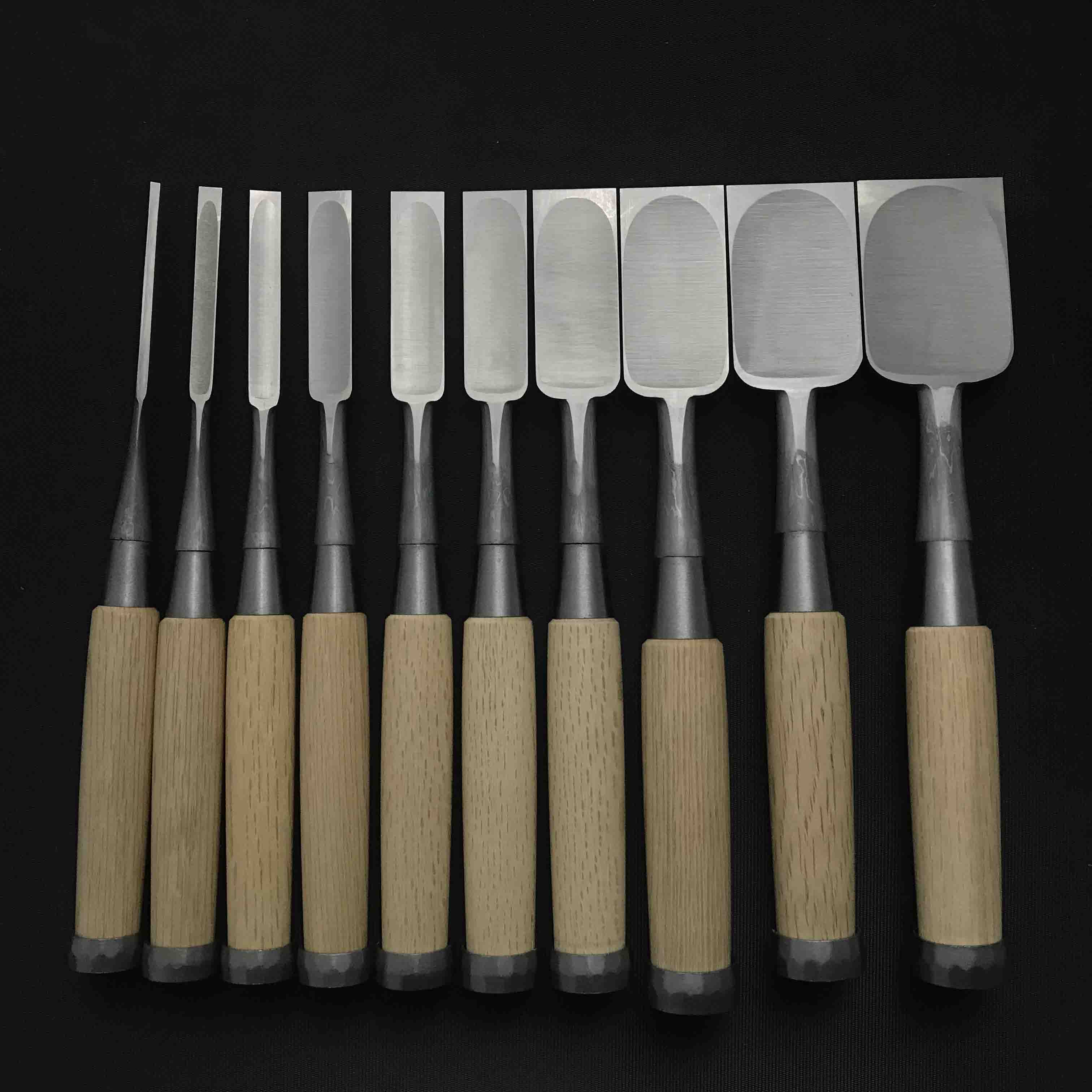Fujihiro Kitaechi Bench chisels set by Chuutarou Imai 今井忠太郎作 二治弘 鍛地金 追入組鑿 Oiirenomi