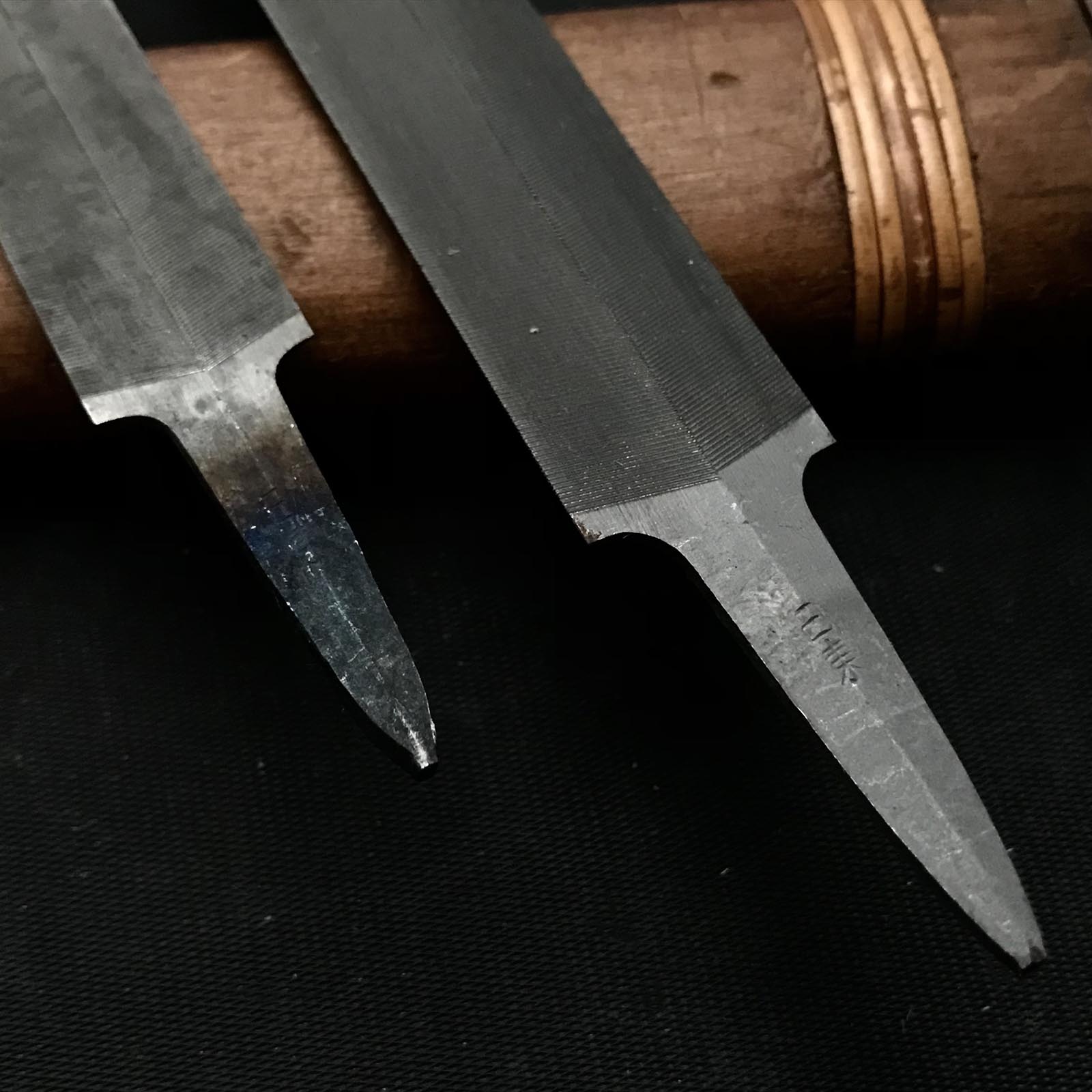 Old Stock NITTO file for Handsaw sharpening (Surikomi-Yasuri) 掘出し物 日東 すり込みヤスリ 75,100mm