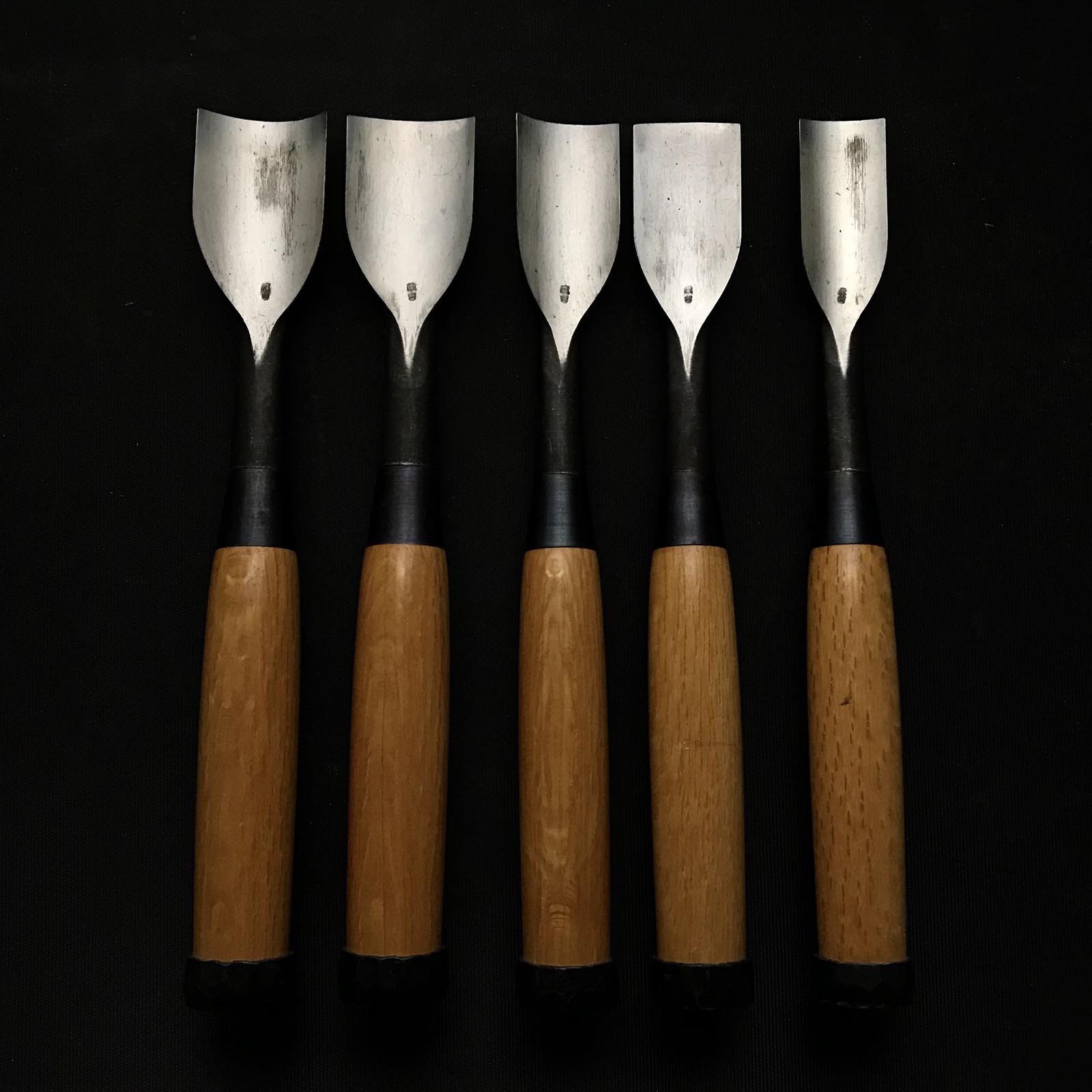 Old stock Masakichi Uchimaru-Nomi Gouge Chisels 掘出し物 政吉 内丸鑿 36,30,24mm