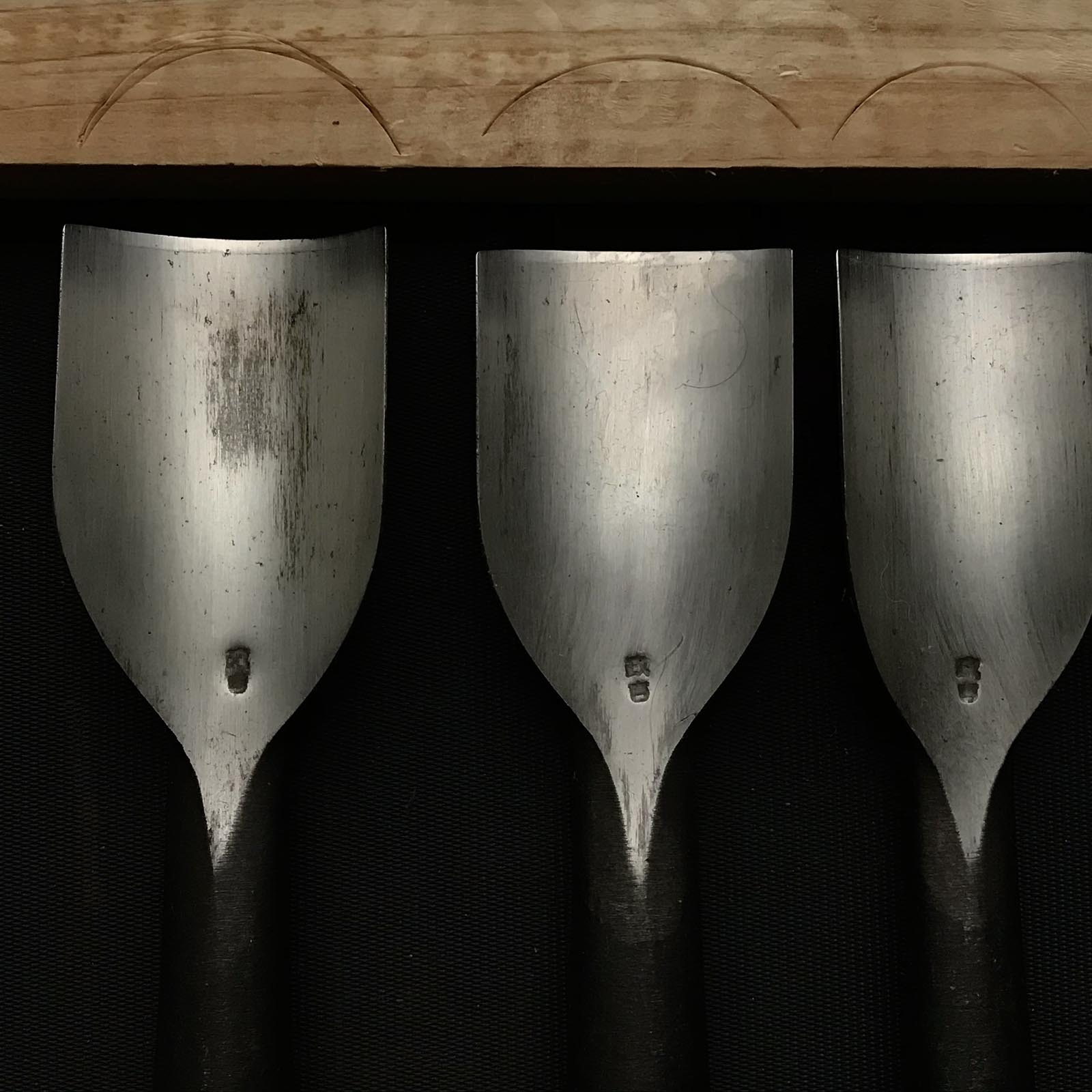 旧在庫 内丸正吉 能見 削りノミ 掘り出し物 政吉 内丸鑿 36,30,24mm