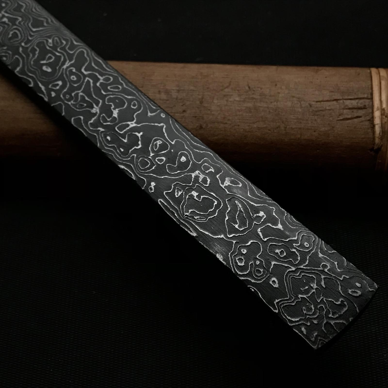 Tasai Mokume Kiridashi Right hand 田斎作 切出し小刀 天杢模様 右 21mm