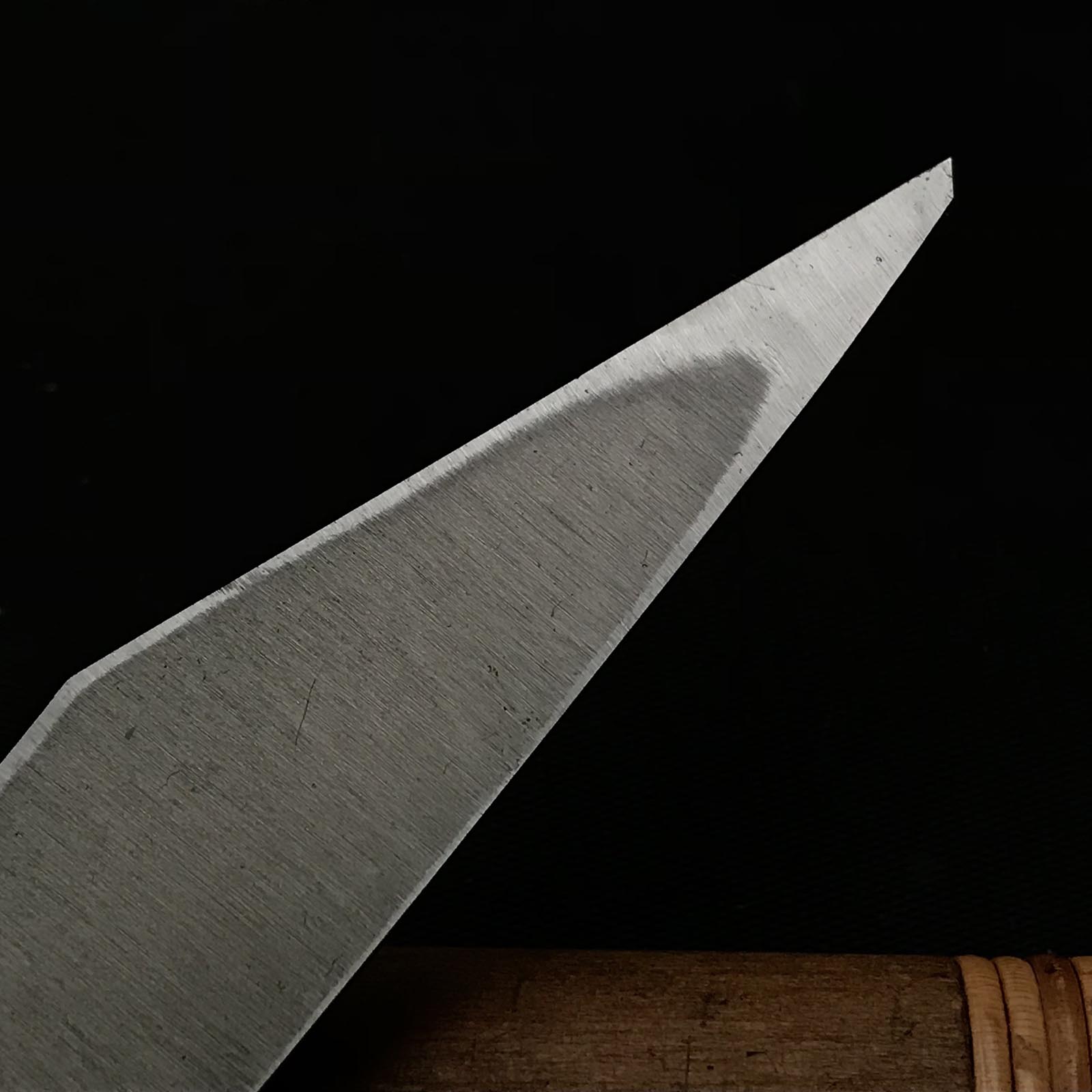 Tasai Mokume Kiridashi Right hand 田斎作 切出し小刀 天杢模様 右 21mm