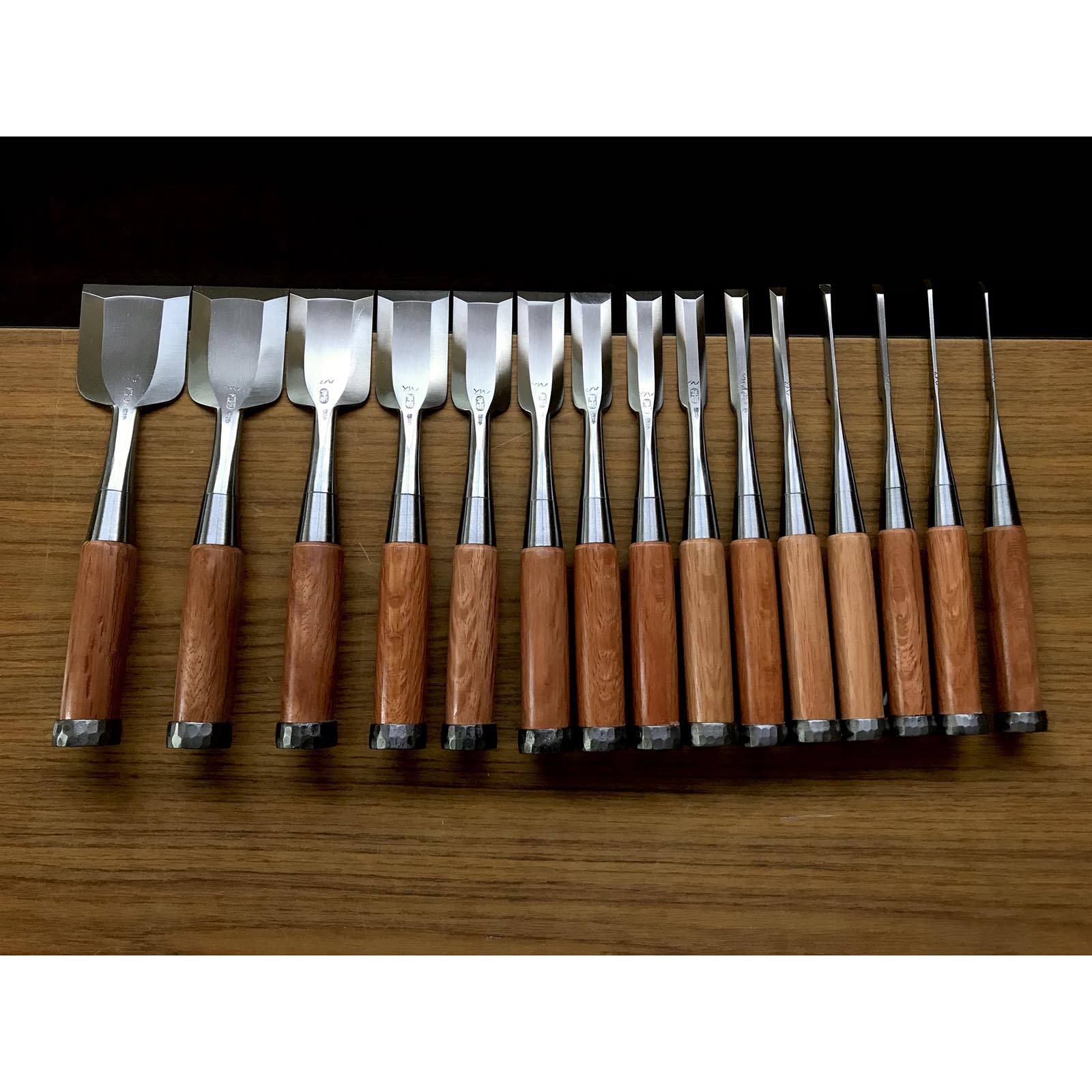 四代助丸 碓氷淑郎 ハイス鋼追入鑿 15本組  Sukemaru 4th High-Speed Steel Bench chisels set