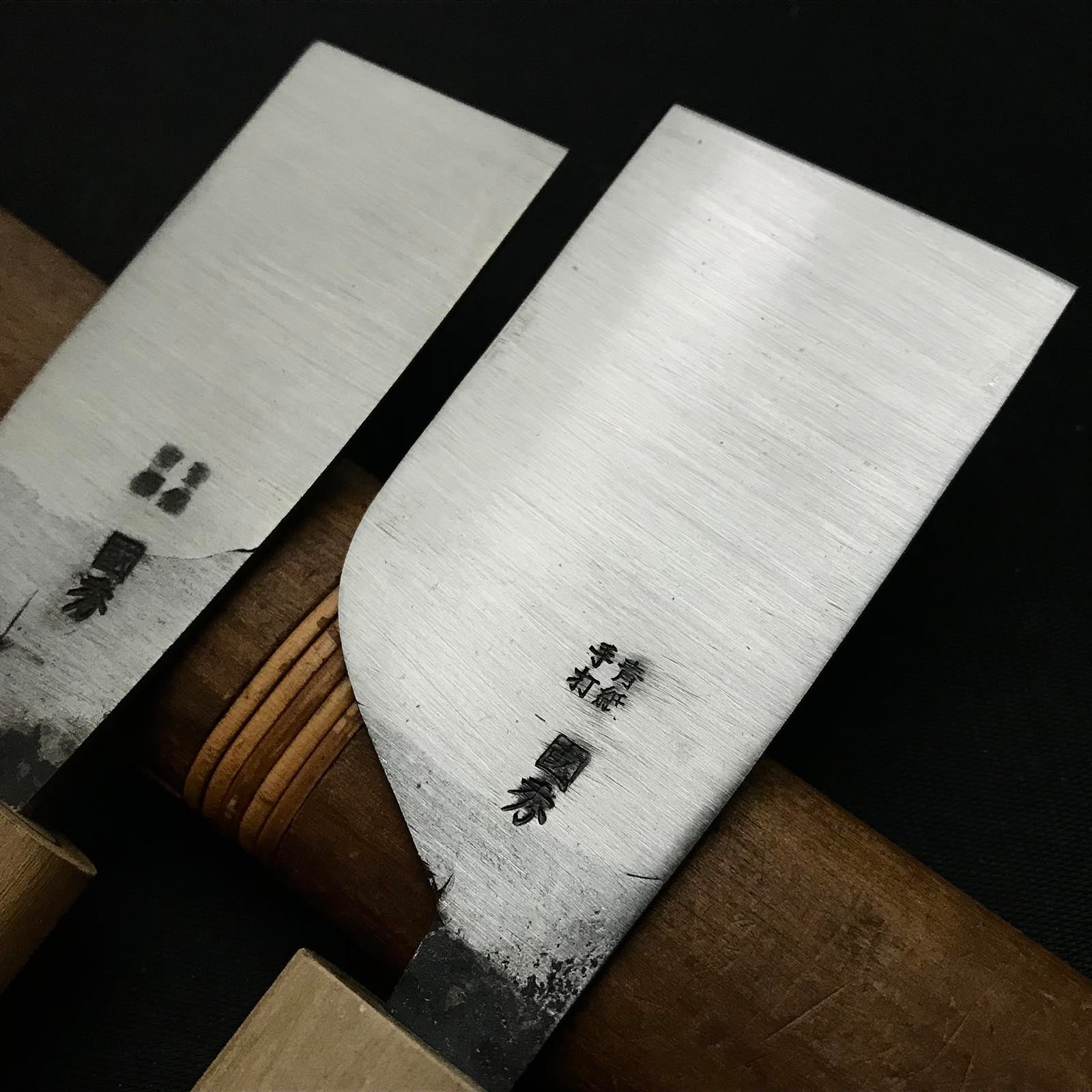 掘り出し物 東京國秀 革包丁 青紙鋼 30,42mm