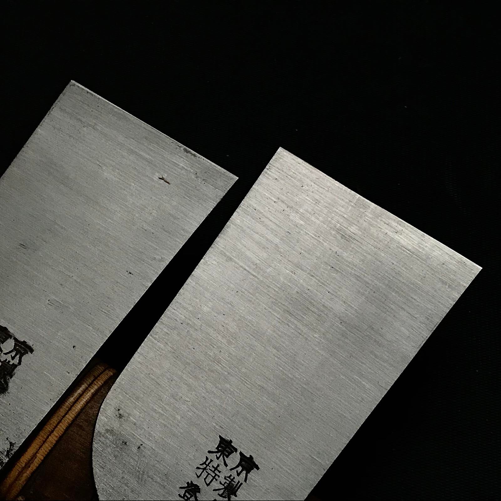 Old stock Hidetsugu Hand Made Leather tools with blue steel 掘出し物 東京 秀次 革包丁