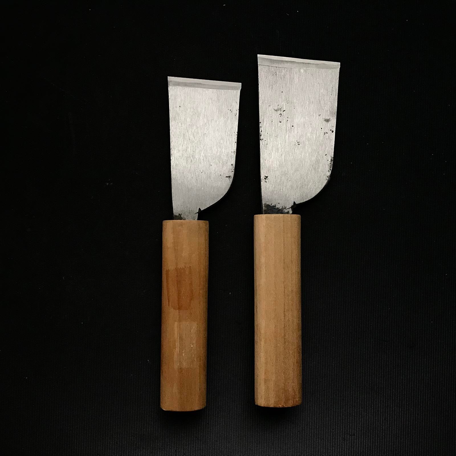 Old stock Hidetsugu Hand Made Leather tools with blue steel 掘出し物 東京 秀次 革包丁