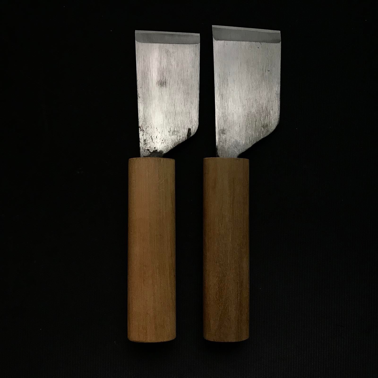 Old stock Igarashi Hand Made Leather tools with blue steel 掘出し物 いがらし 革包丁 青紙鋼 42,36mm