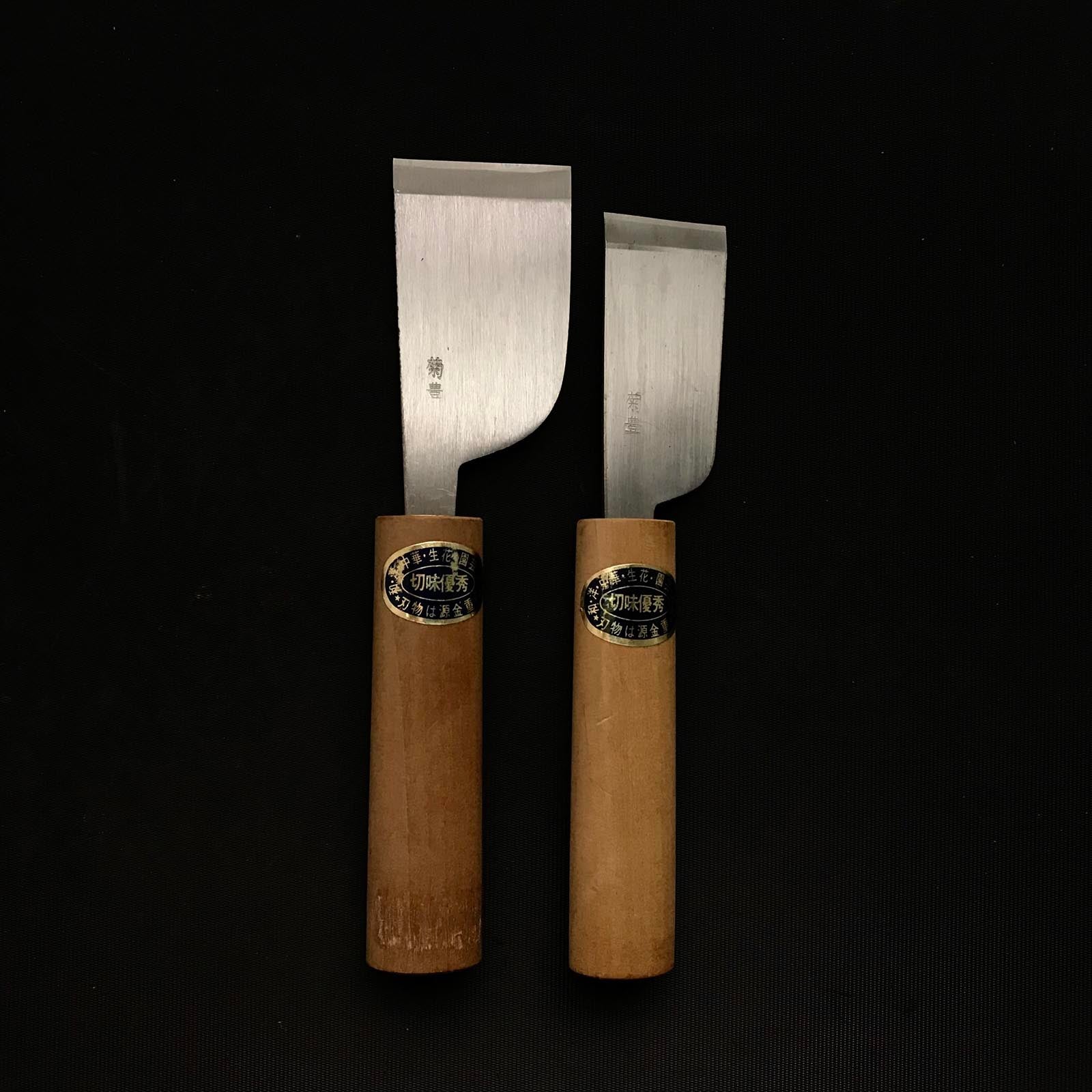 Old stock Kikutoyo Hand Made Leather tools 掘出し物 菊豊 革包丁 30,42mm