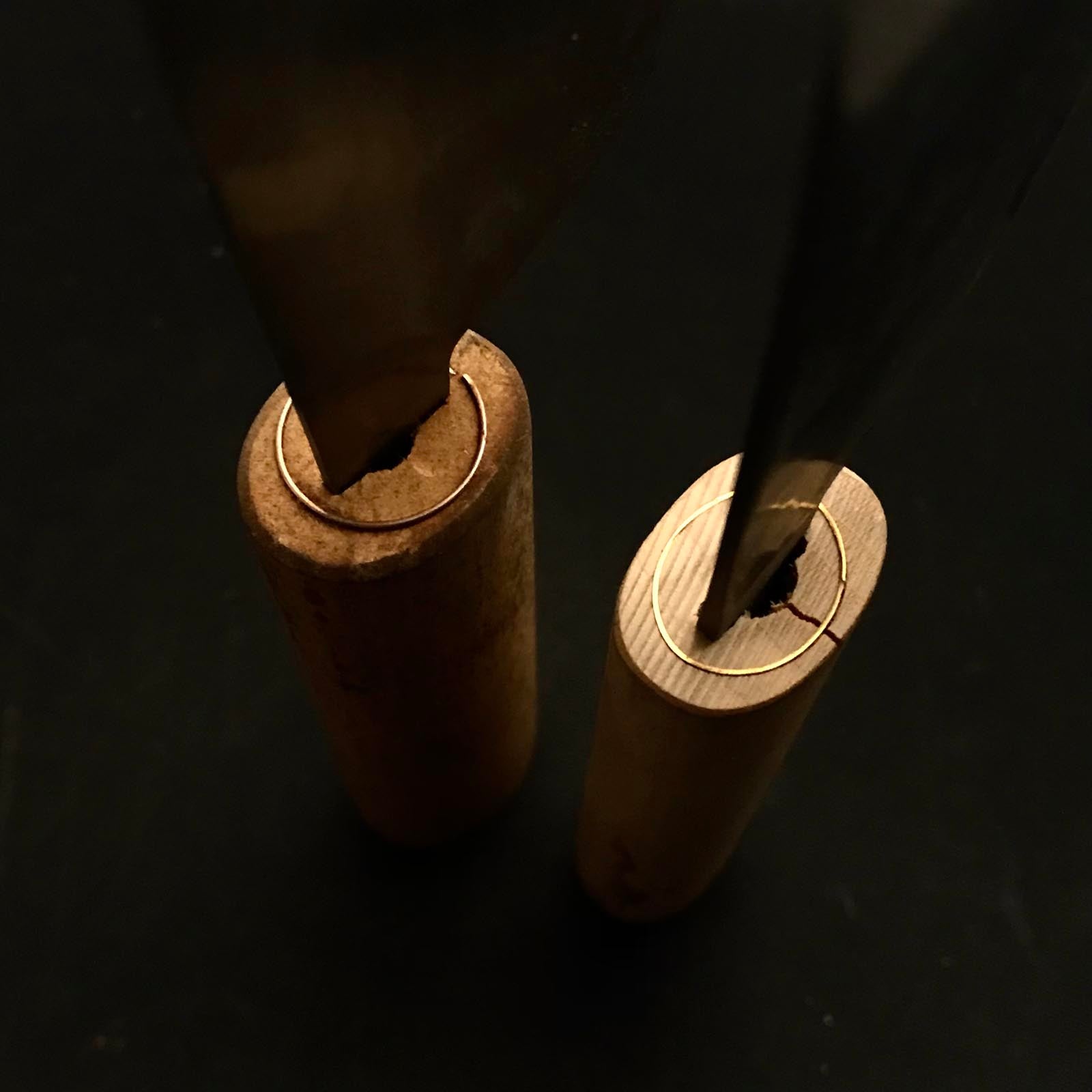 Old stock Tadahiro Hand Made Leather tools 掘出し物 忠弘 革包丁 36,42mm