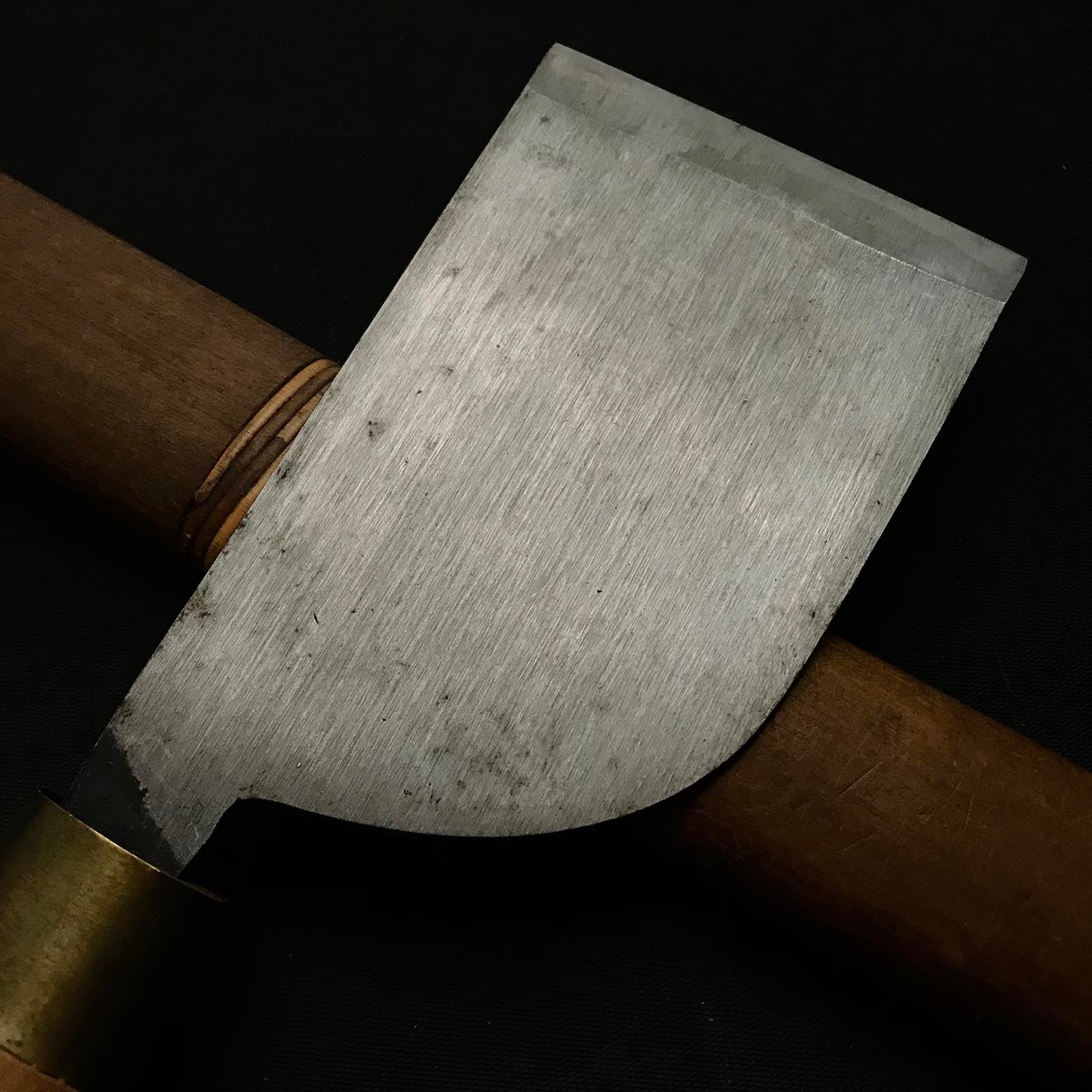 Old stock Heinosuke Hand Made Leather tools with blue steel 掘出し物 兵之助 革包丁 青紙鋼 72mm