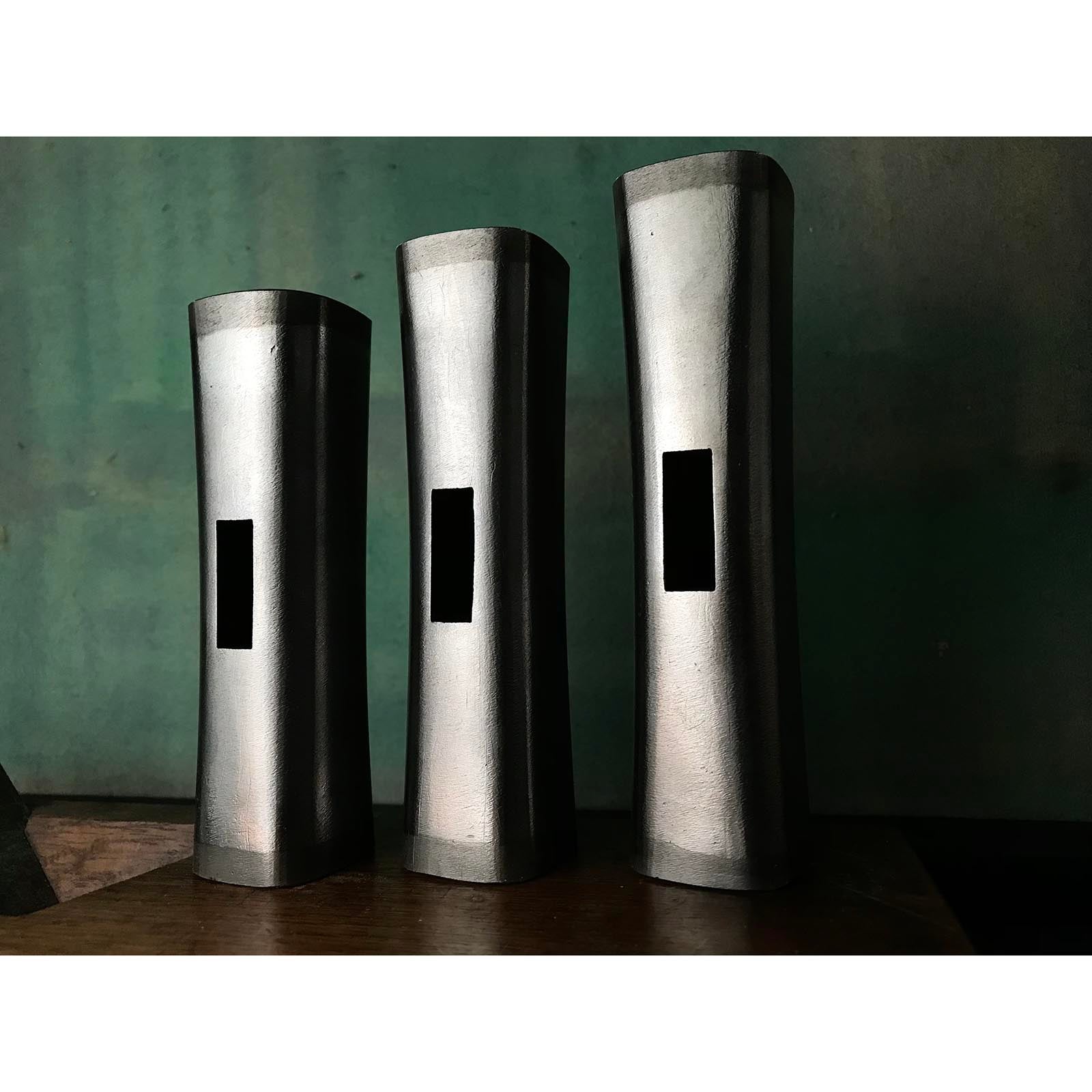 Doshinsai Masatsura Silver Hand made Pasting steel Square Hammers 道心斎正行 馬場正行氏作 鋼付四角玄翁 150,180,200匁