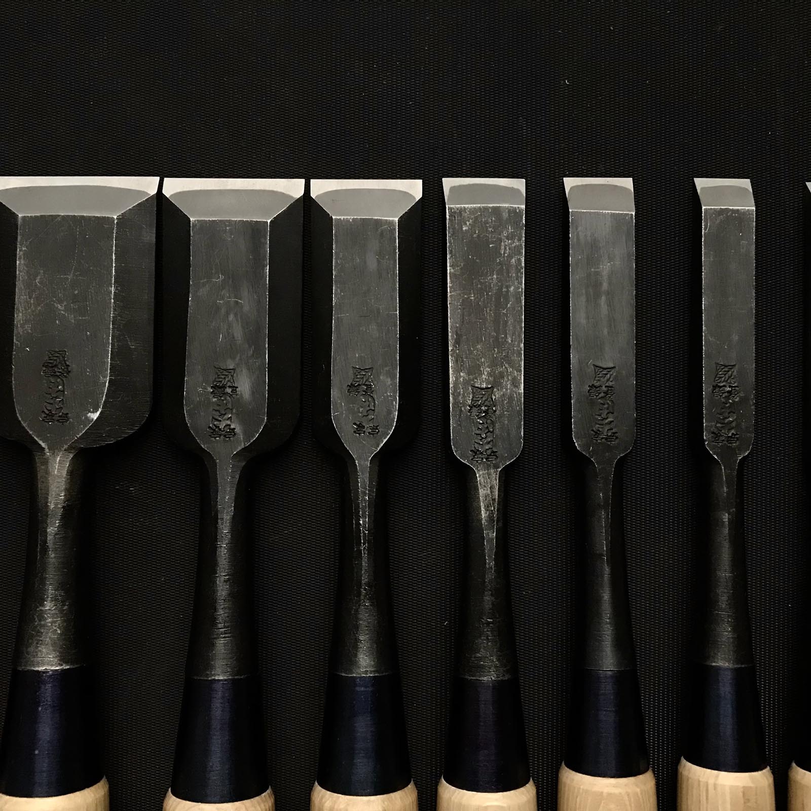 Ouchi Bench chisels set by Ouchi 4th generation 四代目大内俊明作 宗家大内 追入組鑿 Oirenomi