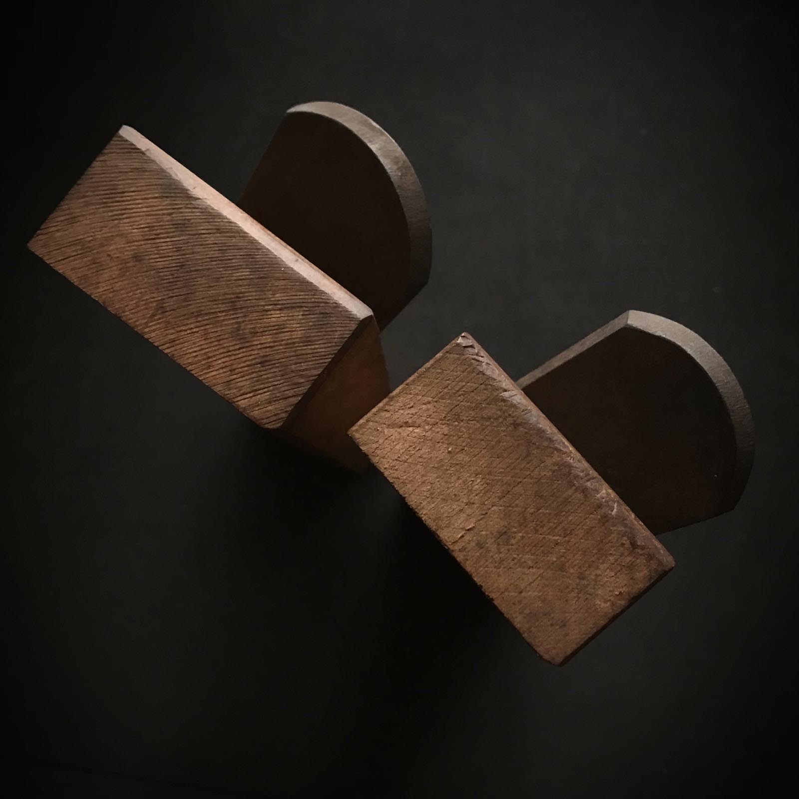 Old stock Chiyoaki Rabbet Planes (Kiwa Kanna) Left 掘出し物 千代明 際鉋 左 42,48mm