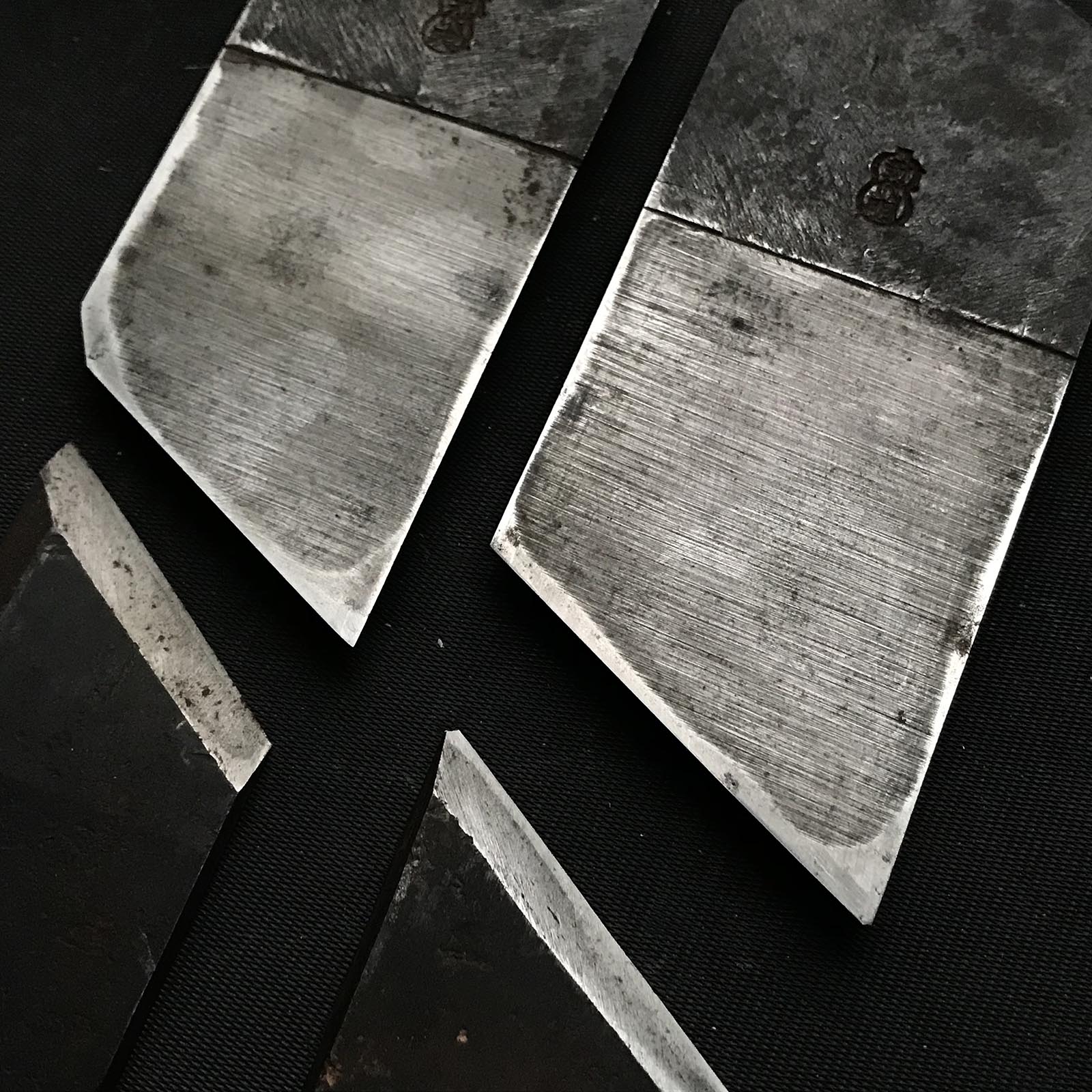 Old stock Chiyoaki Rabbet Planes (Kiwa Kanna) Left 掘出し物 千代明 際鉋 左 42,48mm