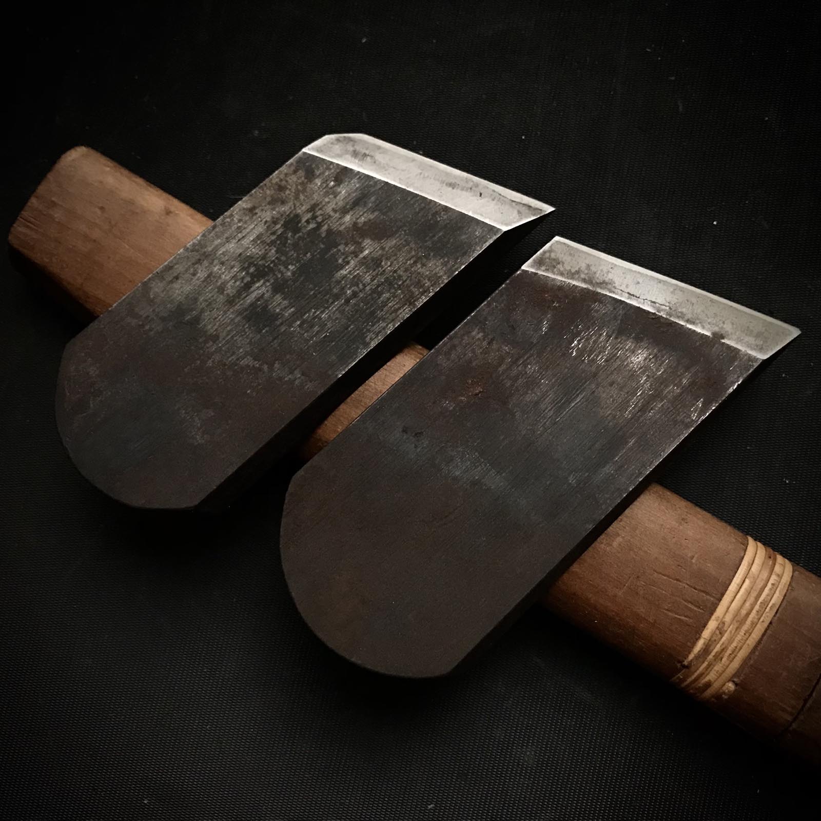 Old stock Chiyoaki Rabbet Planes (Kiwa Kanna) Left 掘出し物 千代明 際鉋 左 42,48mm