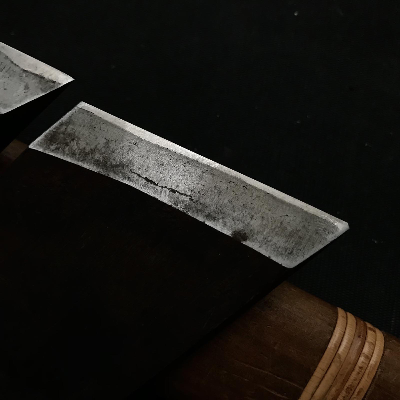 Old stock Chiyoaki Rabbet Planes (Kiwa Kanna) Left 掘出し物 千代明 際鉋 左 42,48mm