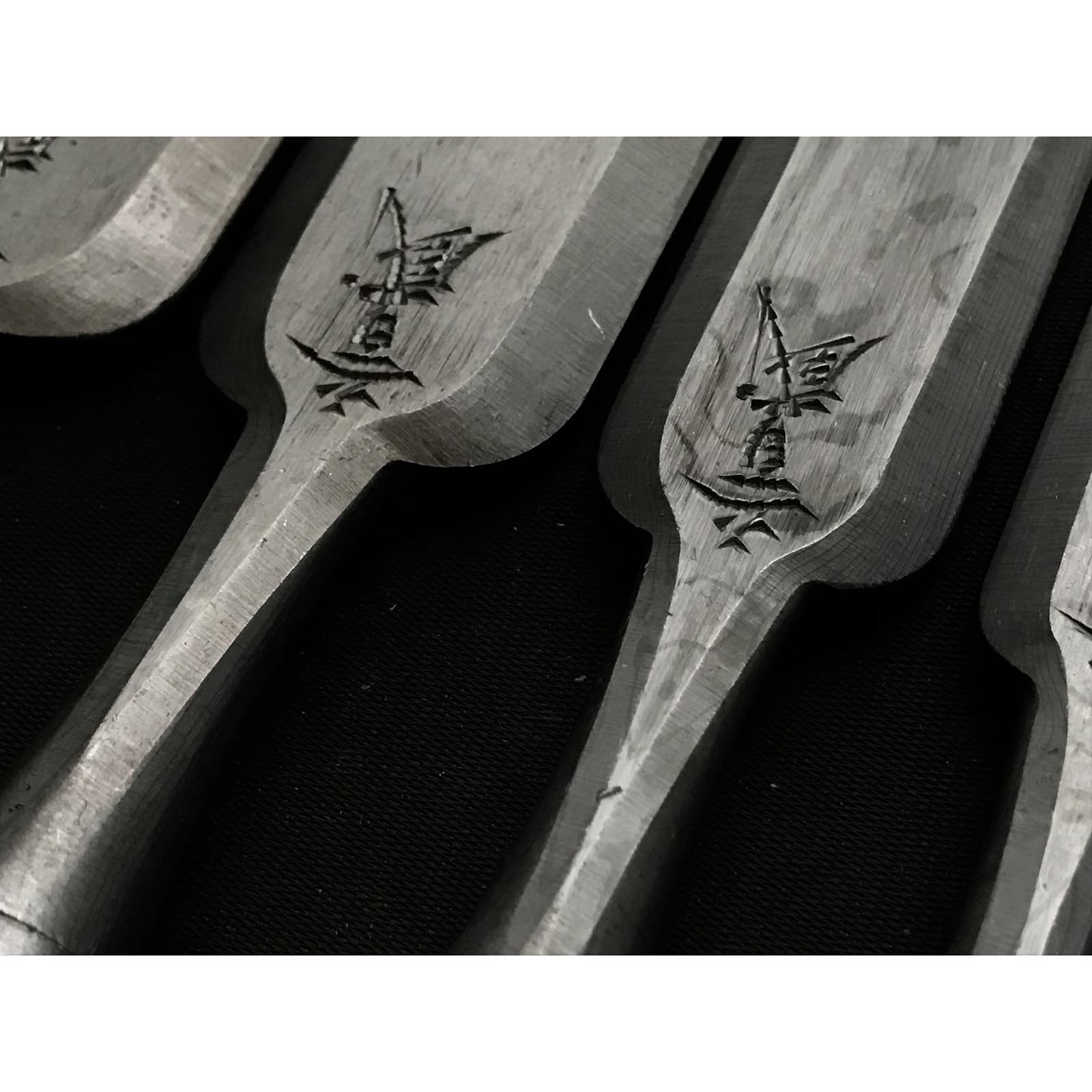 五百蔵作 木目追入組鑿 紫檀柄 Ioroi Mokume Bench chisels set (Oirenomi)