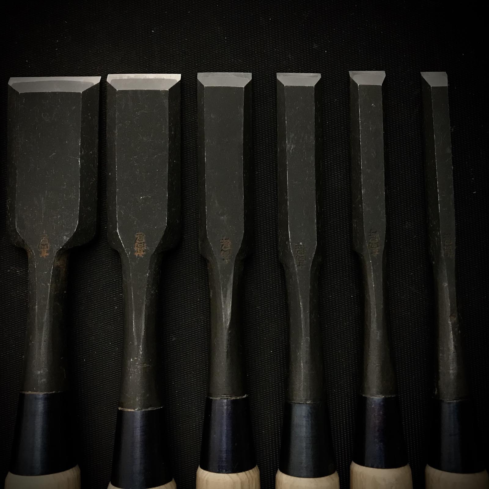 Takasho Bench chisels set with white steel ___ ___ 高昇作 追入組鑿 Oirenomi