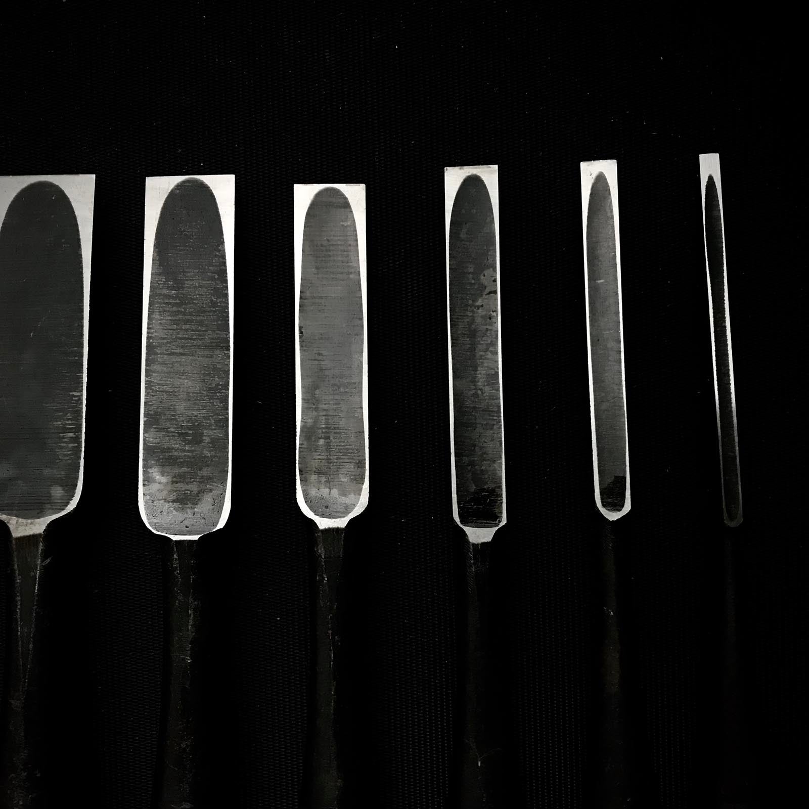 Ioroi Bench chisels set (Oirenomi) 五百蔵作 追入組鑿