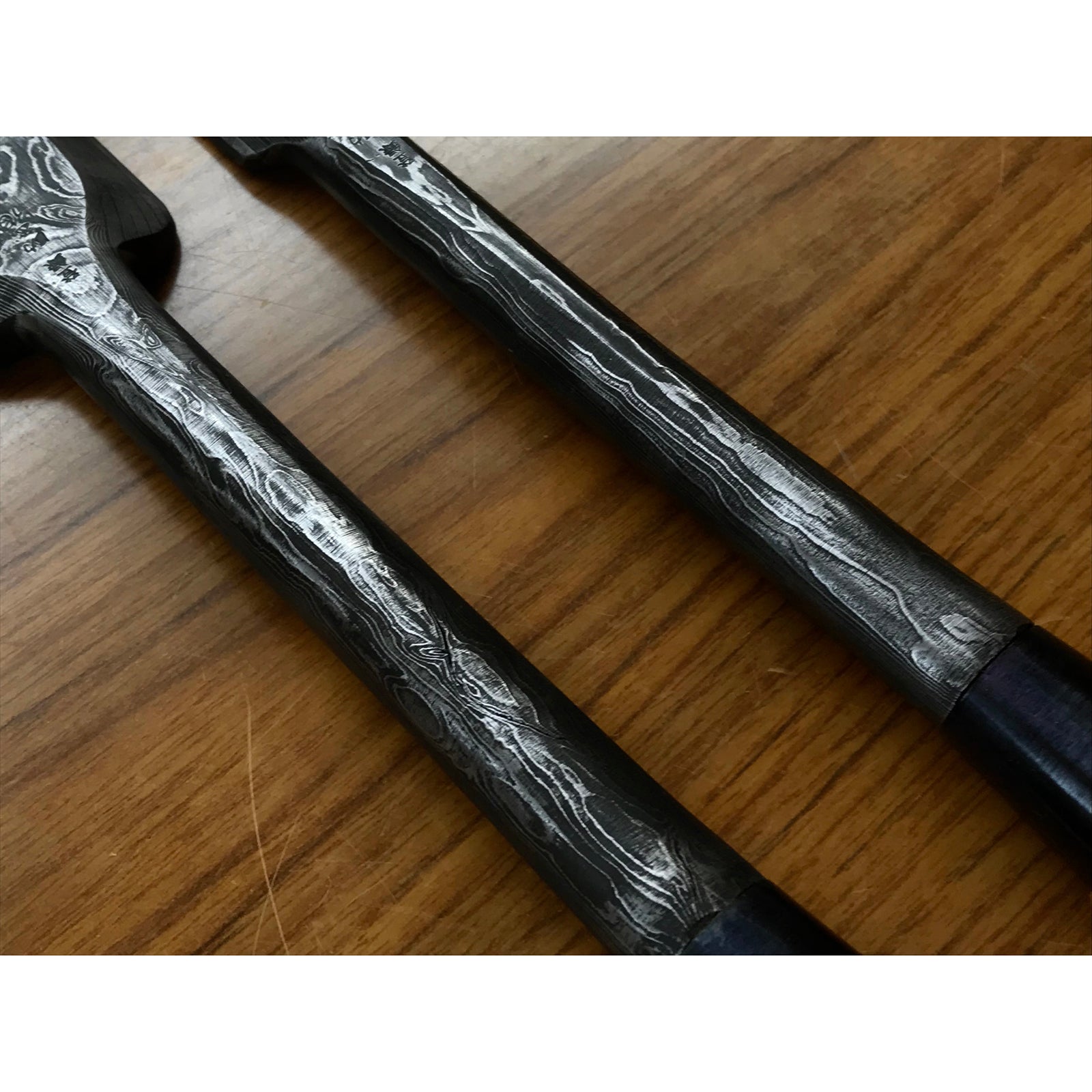 Sukemasa #3 (Third generation) Suminagashi Slick chisels set 三代目助正作 墨流し 本突組鑿 Hon-tsukinomi