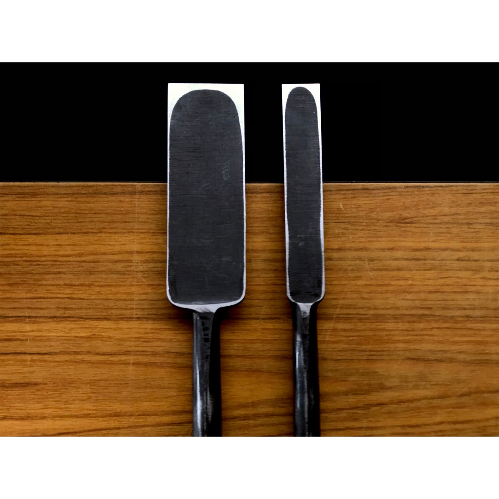 Sukemasa #3 (Third generation) Suminagashi Slick chisels set 三代目助正作 墨流し 本突組鑿 Hon-tsukinomi