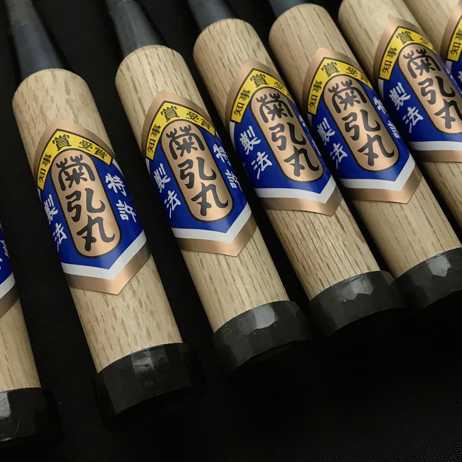 Kikuhiromaru Bench chisels set #2(Oirenomi) with wooden box 菊弘丸 追入組鑿 桐箱付