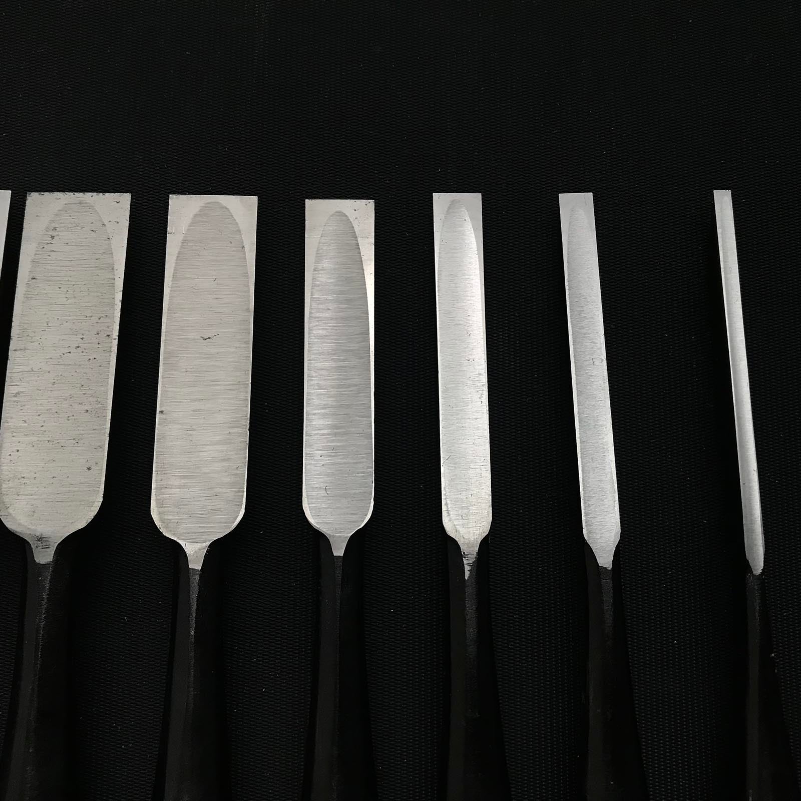 Kikuhiromaru Bench chisels set #2(Oirenomi) with wooden box 菊弘丸 追入組鑿 桐箱付