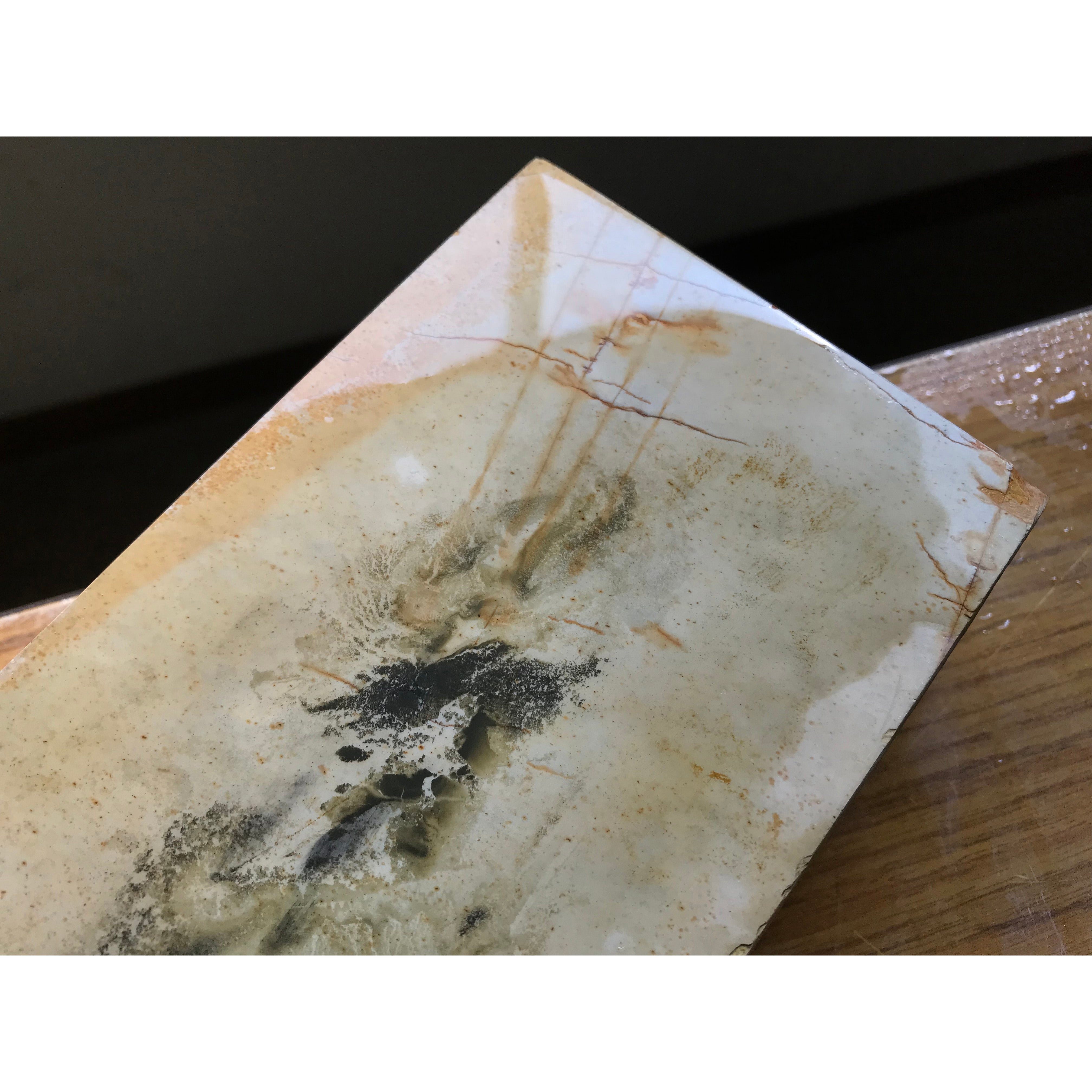 Large Suita #1 Toishi From collection Japanese Natural finishing Stones 蔵出し 山不明 天然仕上げ砥石 白巣板 大判