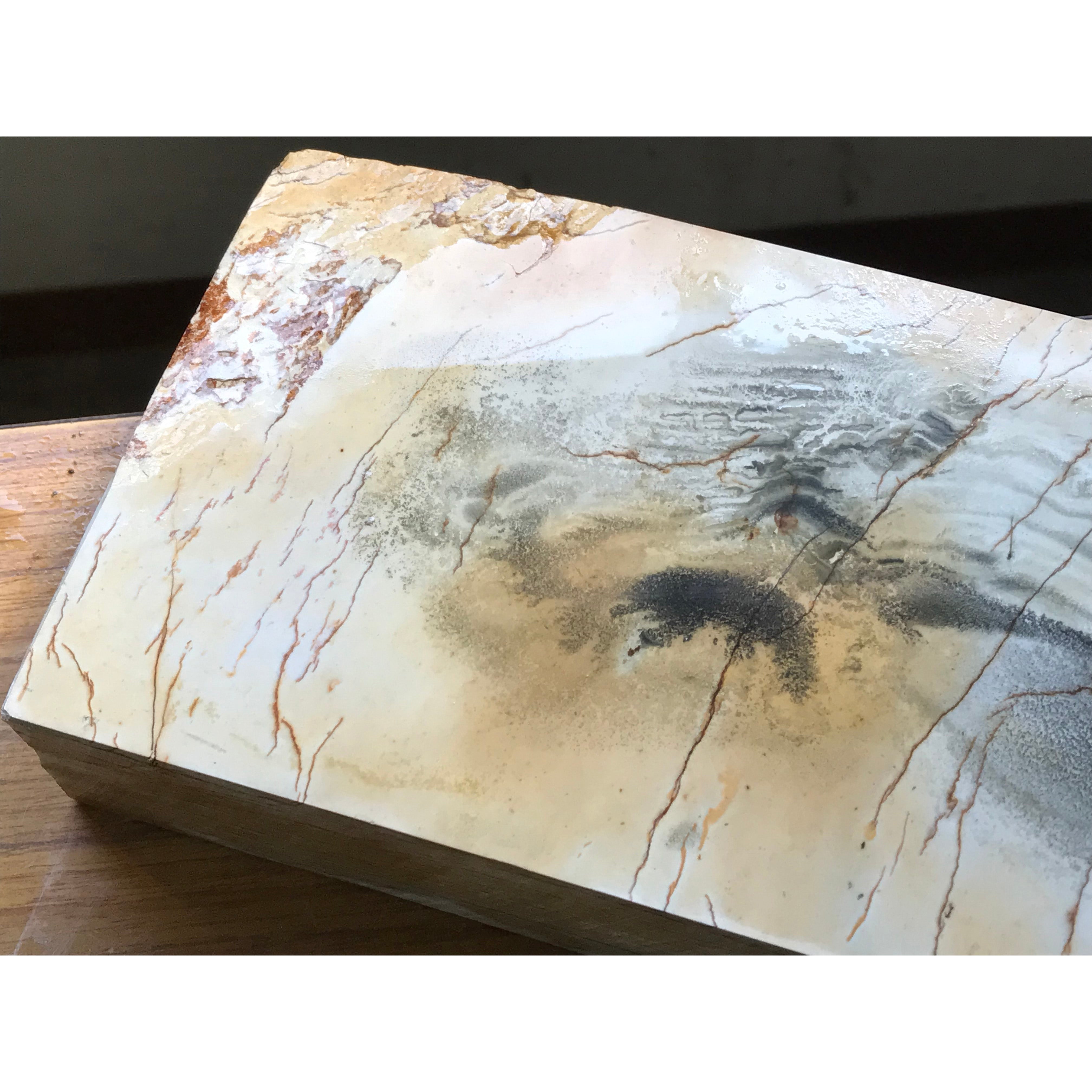 Large Suita #2 Toishi From collection Japanese Natural finishing Stones 蔵出し 山不明 天然仕上げ砥石 白巣板 大判