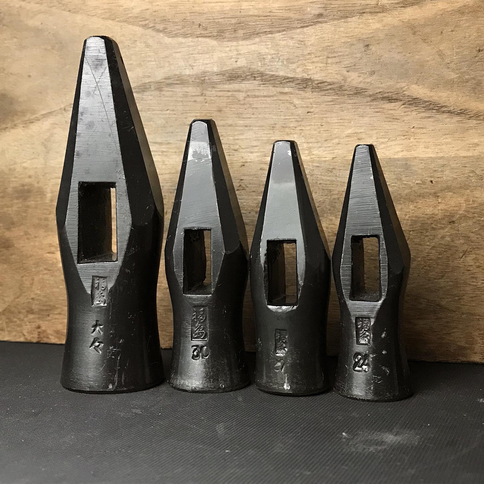 Fukushima Yamakichi Blacksmith finish Hammers 福島作 ヤマキチ型玄翁 黒仕上