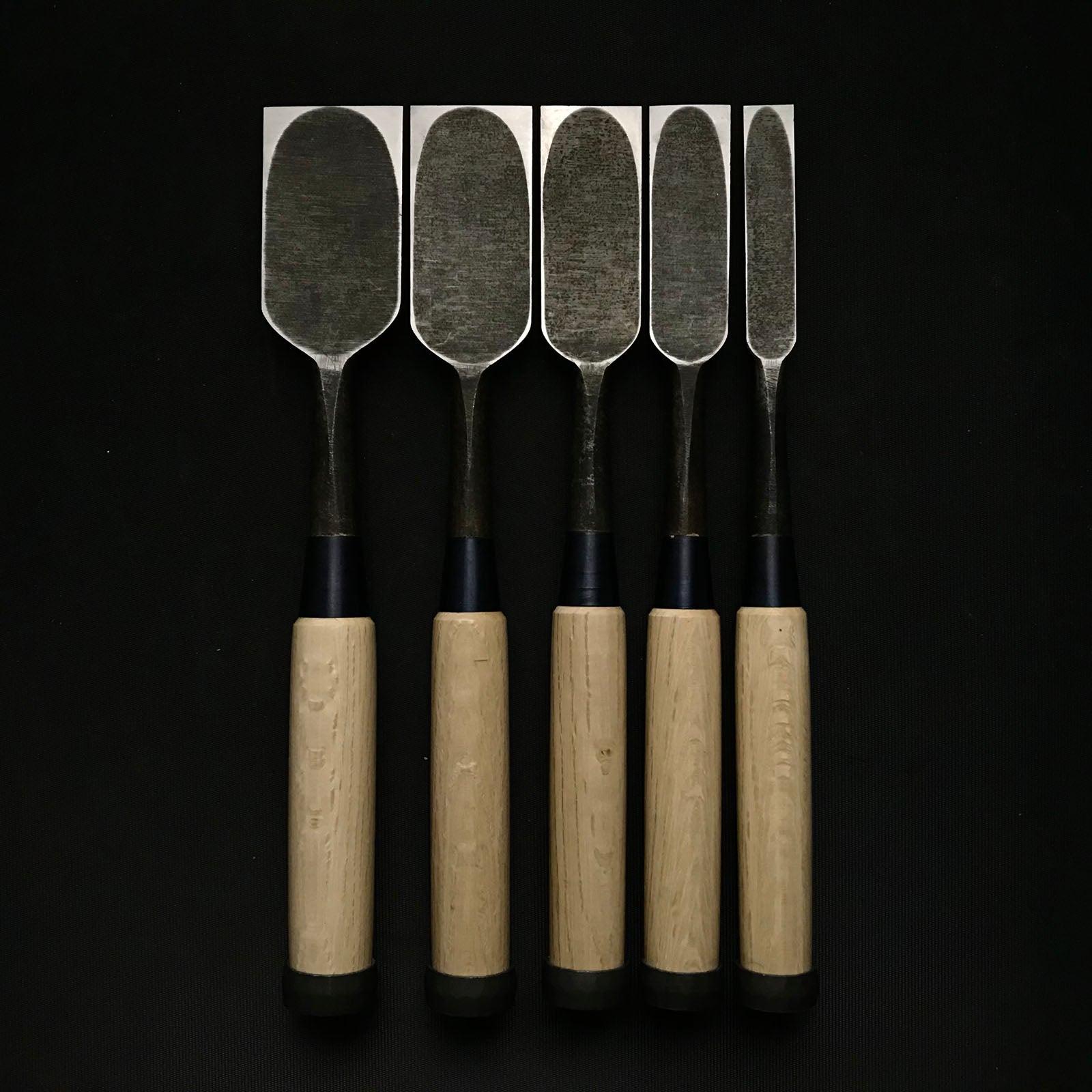 Kanetake Medium Timber chisels by Takahashi Norikazu 高橋典三作 カネ武 中叩鑿 Chu-Tatakinomi 15,24,30,36,42mm