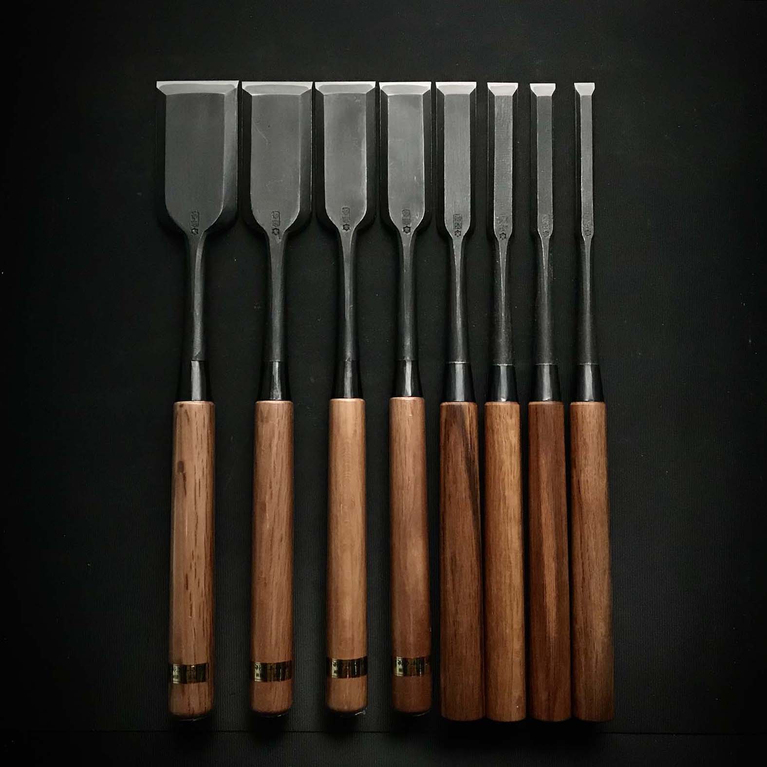 Tasai Paring chisels (Usunomi) with white steel 田斎作 薄鑿