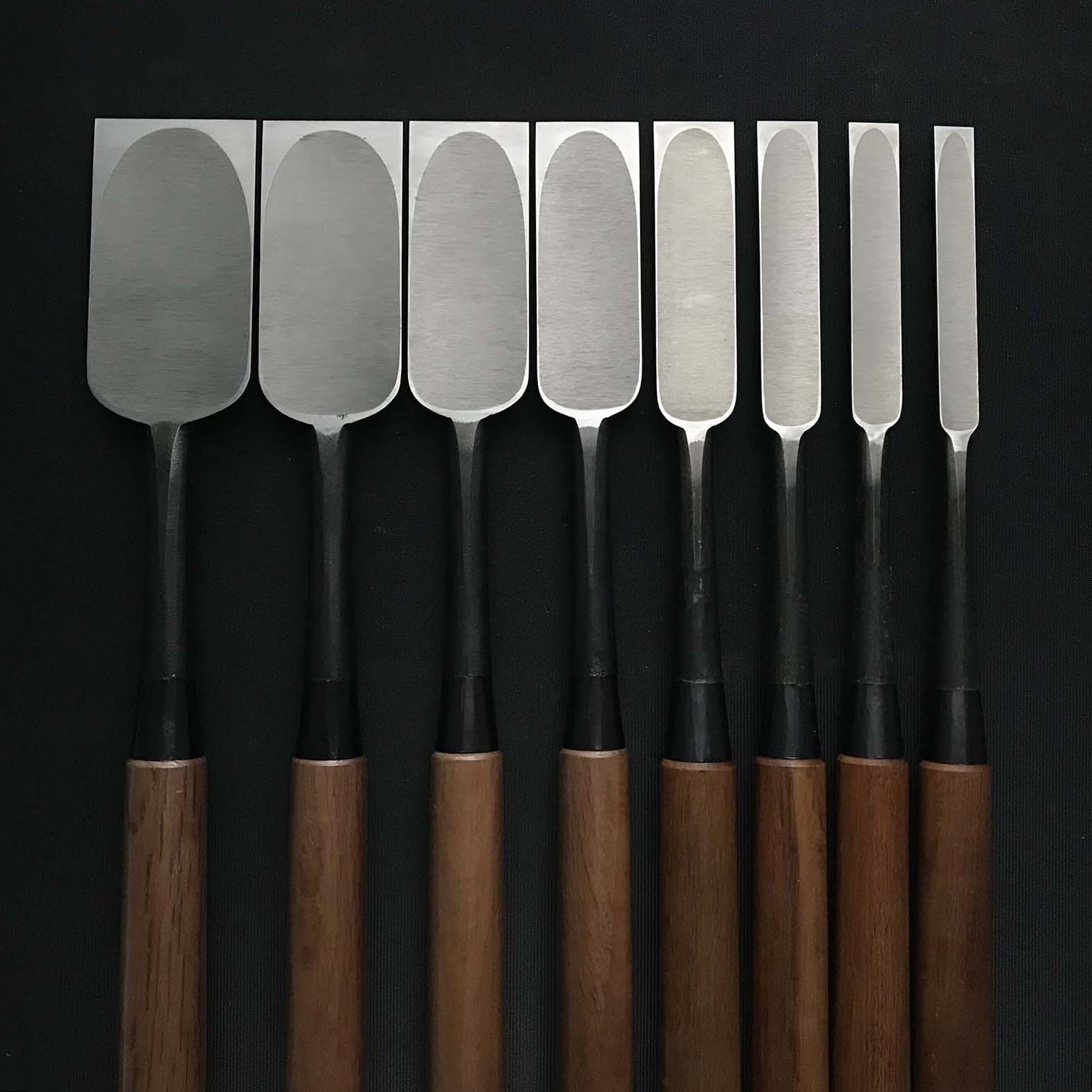 Tasai Paring chisels (Usunomi) with white steel 田斎作 薄鑿