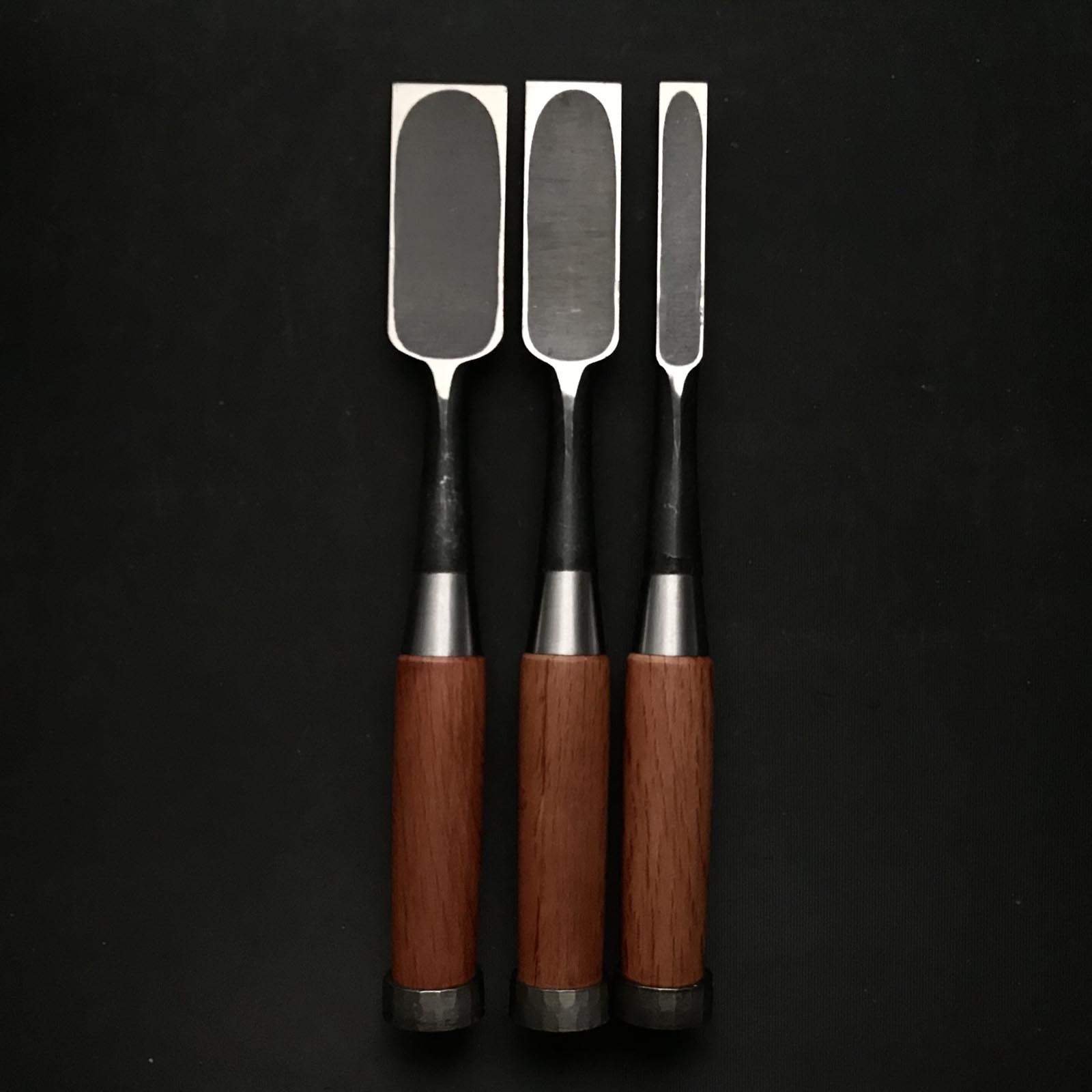 Old stock Kazuhiro Timber chisels by Endou Kazuo 掘出し物 遠藤一雄氏 かず弘 叩鑿 Tatakinomi