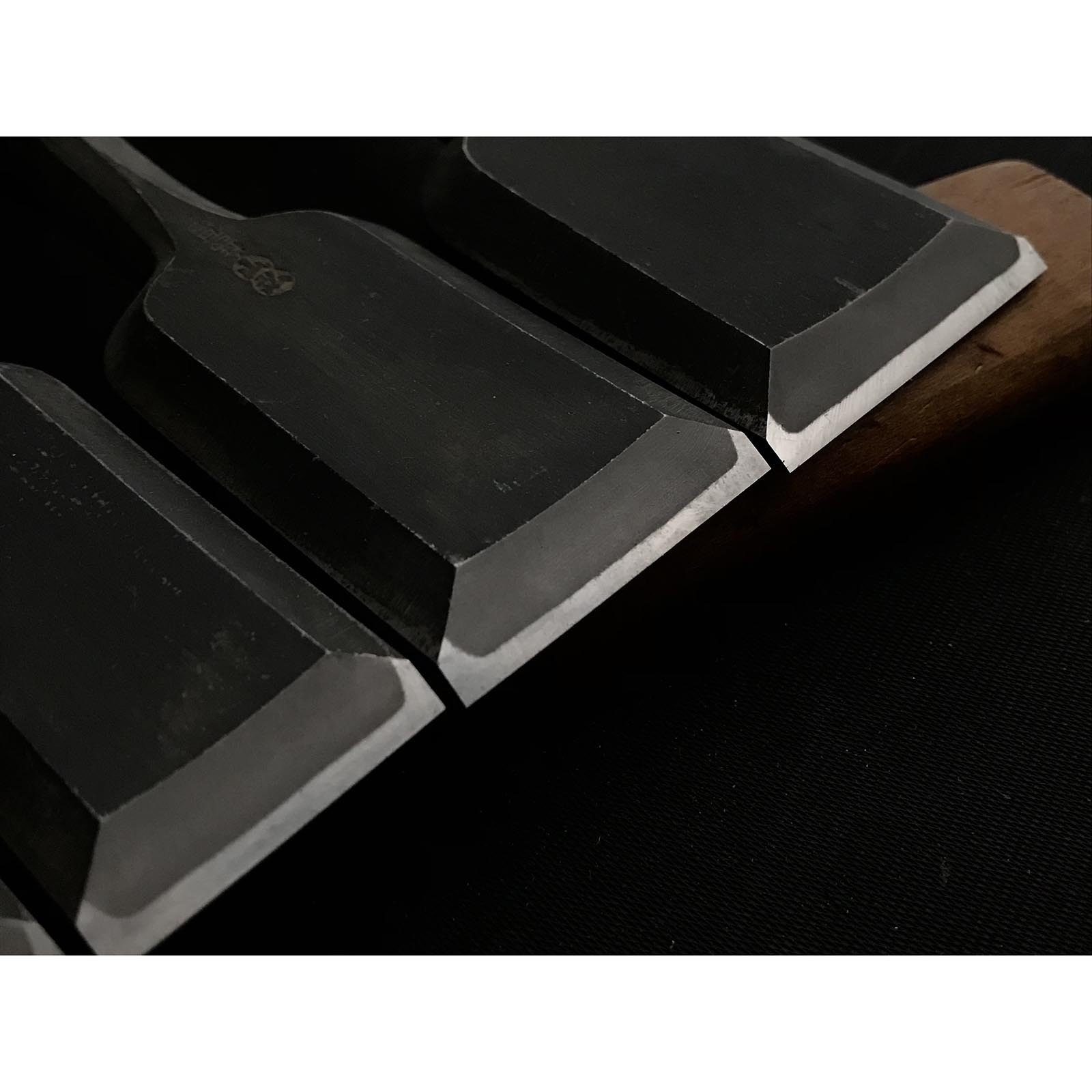 オールドストック 山廣初期作品の卓上ノミセット 岡山猛作 追入10本組鑿 山弘 三分長柄 オイレノミ