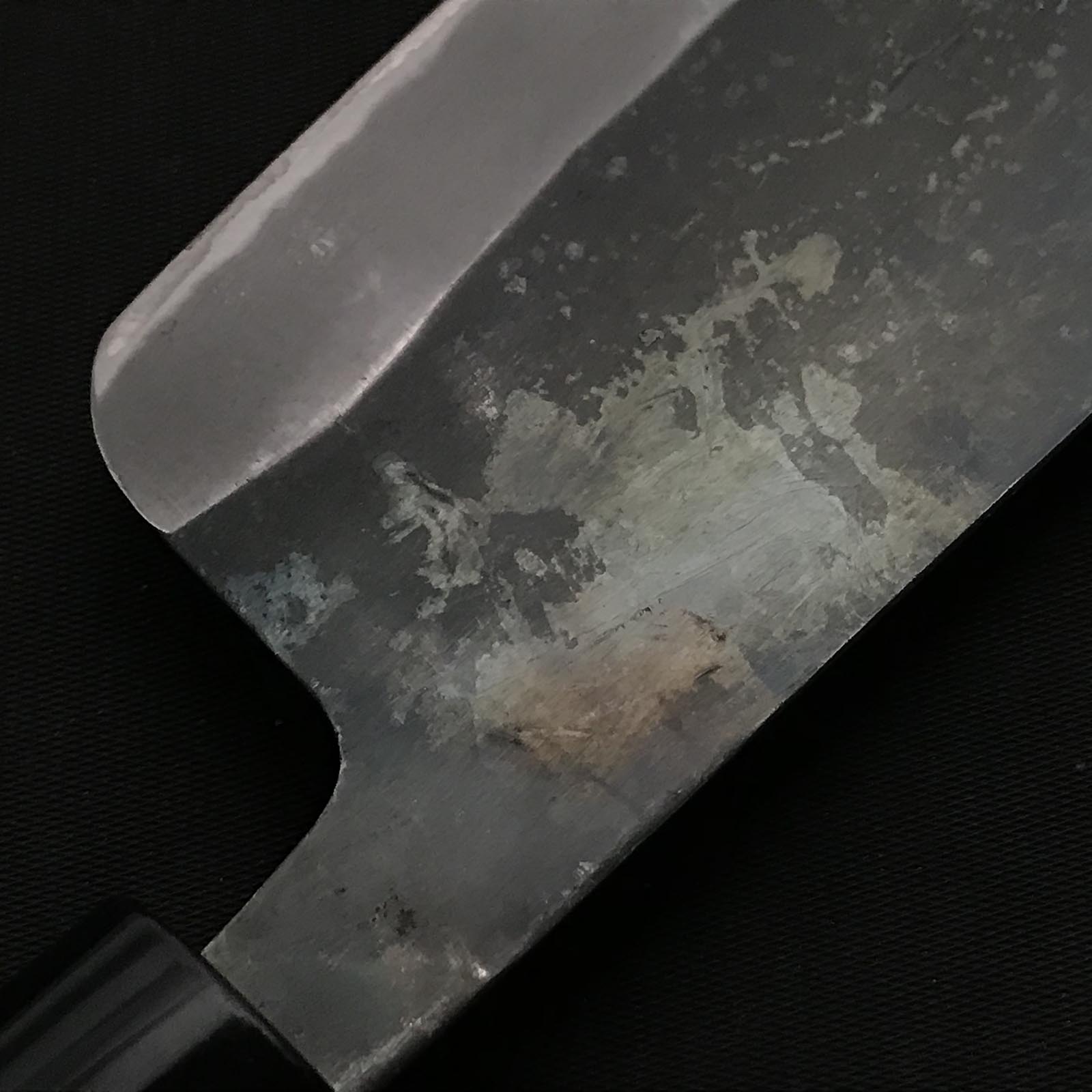 Old stock Hirotomo Nakiri Bocho with blue steel 掘出し物 廣朋作 菜切包丁 青紙鋼 165mm