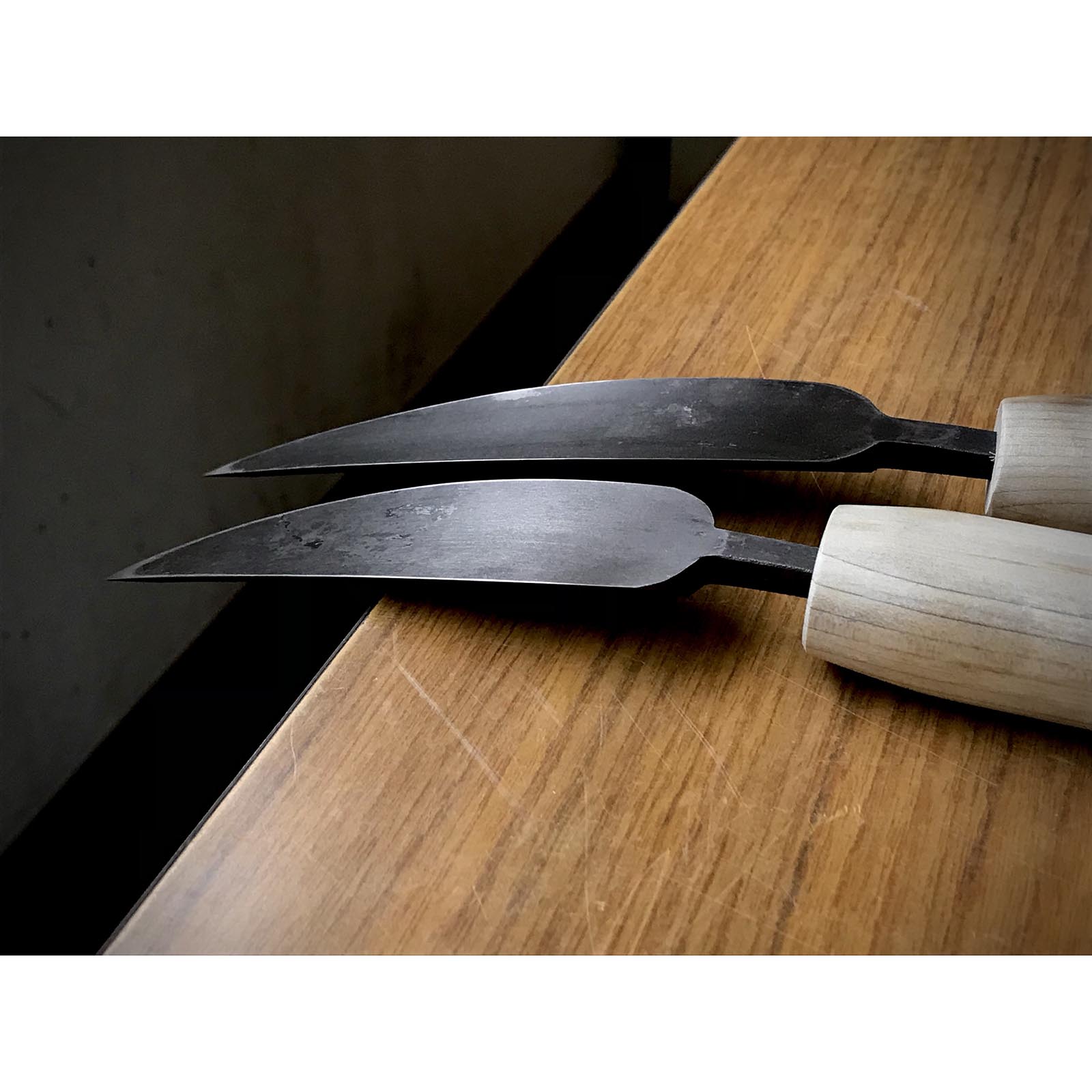 Yari Kanna by Seisuke Mizuno with Blue steel 水野清介作 槍鉋 青紙鋼 125, 145mm