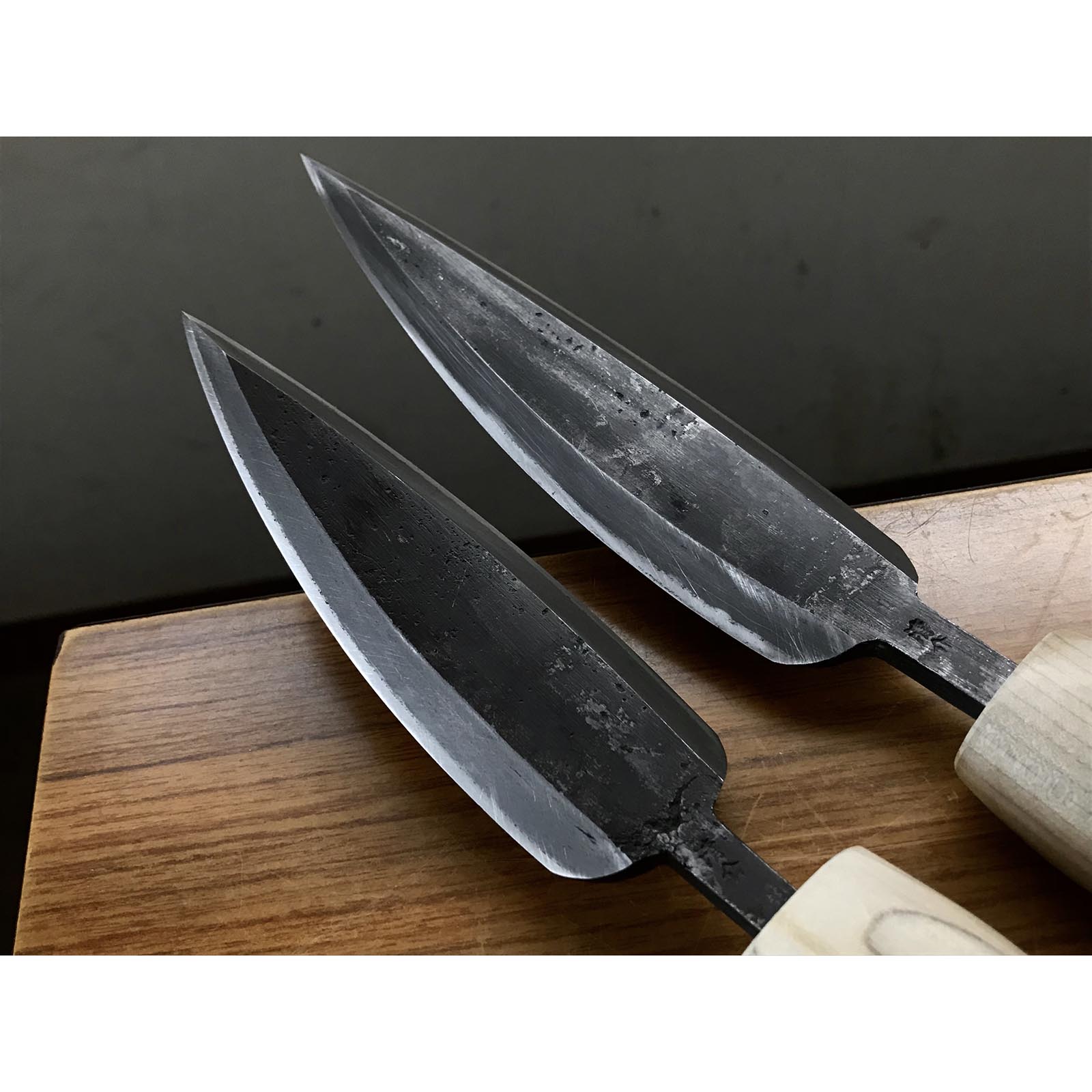 Yari Kanna by Seisuke Mizuno with Blue steel 水野清介作 槍鉋 青紙鋼 125, 145mm