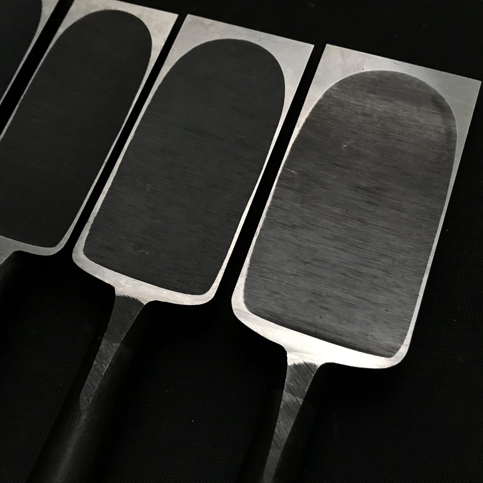 Old stock Kuniaki Timber chisels set with White steel 掘出し物 国明 叩鑿6本組 Tatakinomi