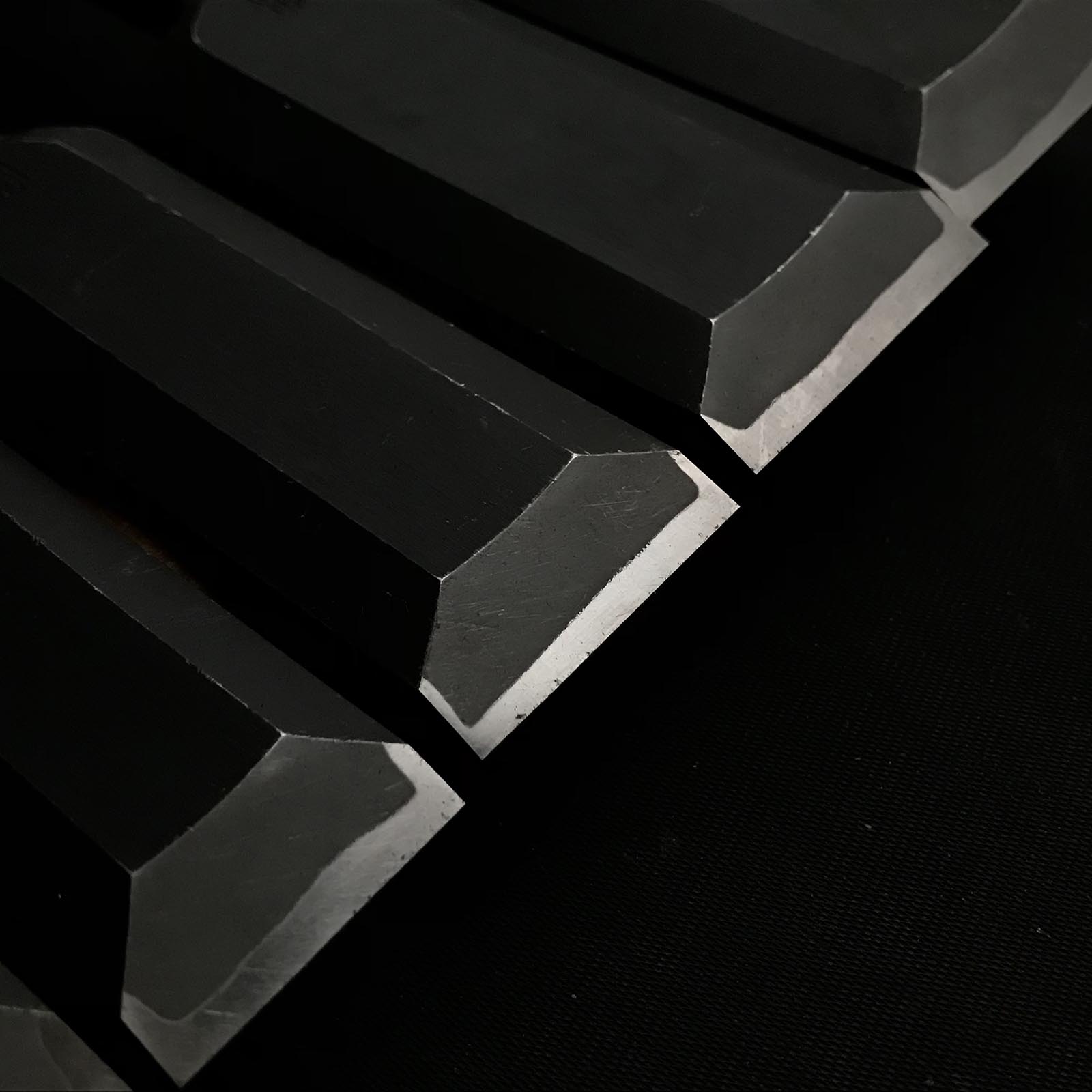 Old stock Kuniaki Timber chisels set with White steel 掘出し物 国明 叩鑿6本組 Tatakinomi