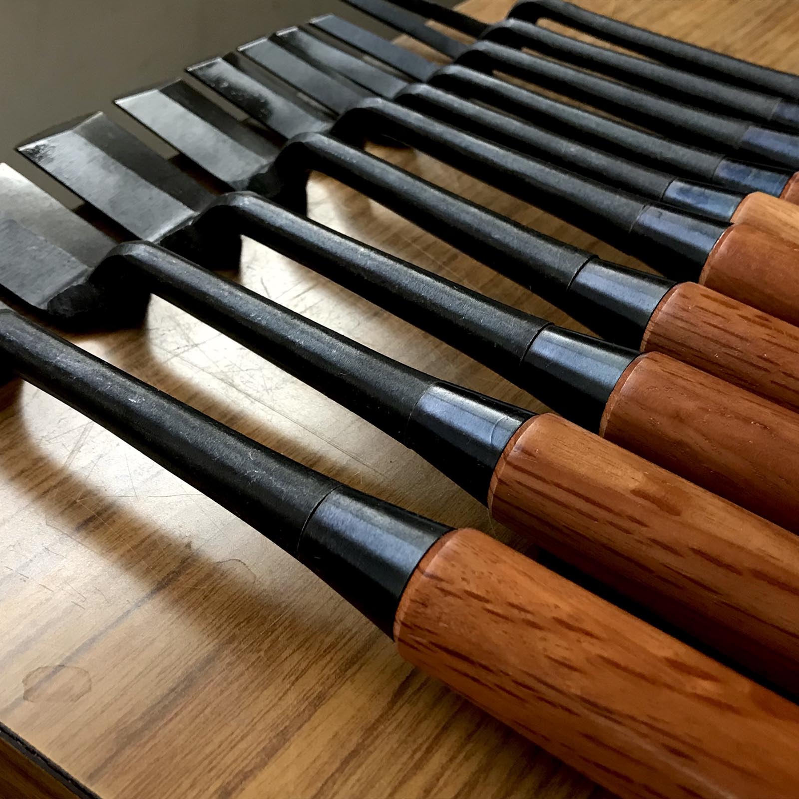 Old stock Sotomaru Trowel chisel (Kote nomi) Dovetail type 掘出し物 外丸鏝鑿 鎬型 3,6,9,12,15,18,21,24,27,30,36mm